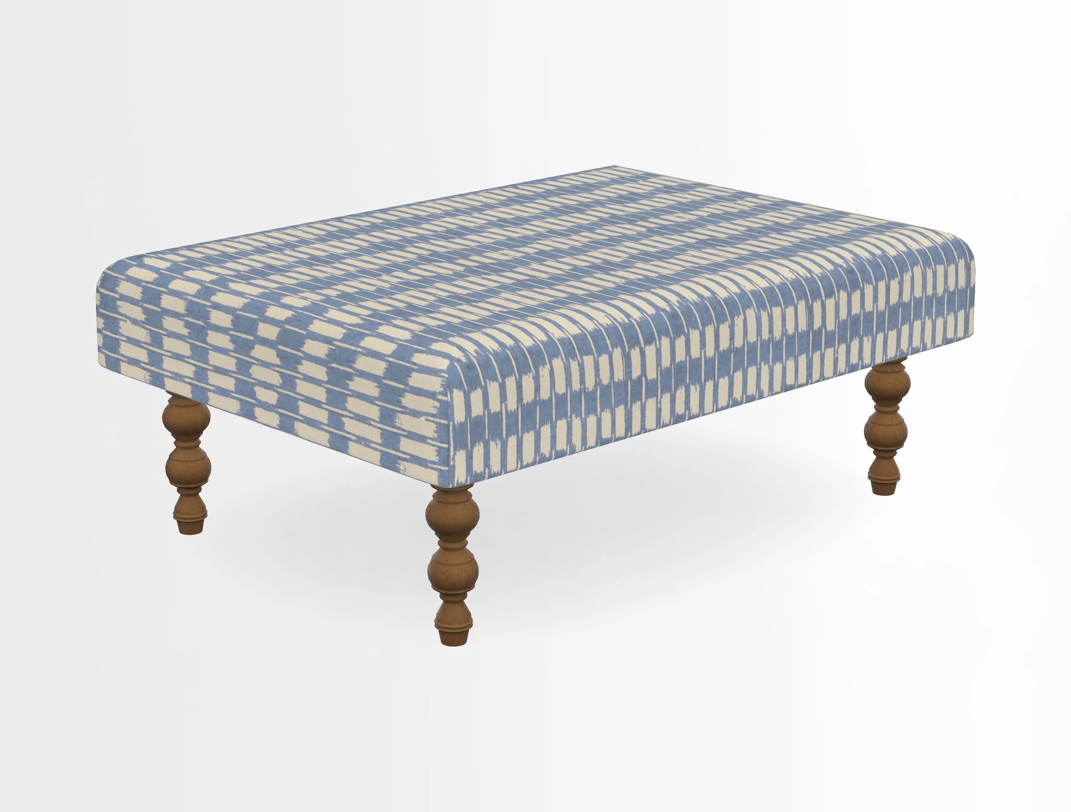 Porthallow Footstool in V&A Threads of India Sulawesi Splendour Indra Winter