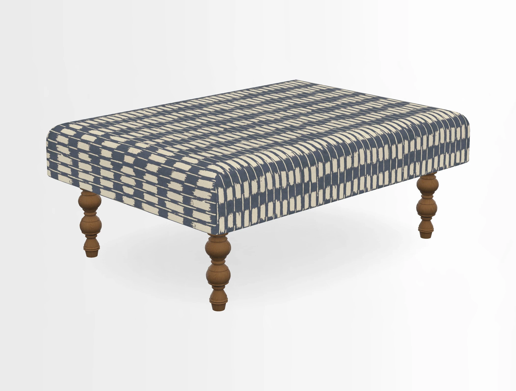 Porthallow Footstool in V&A Threads of India Sulawesi Splendour Indra Winter