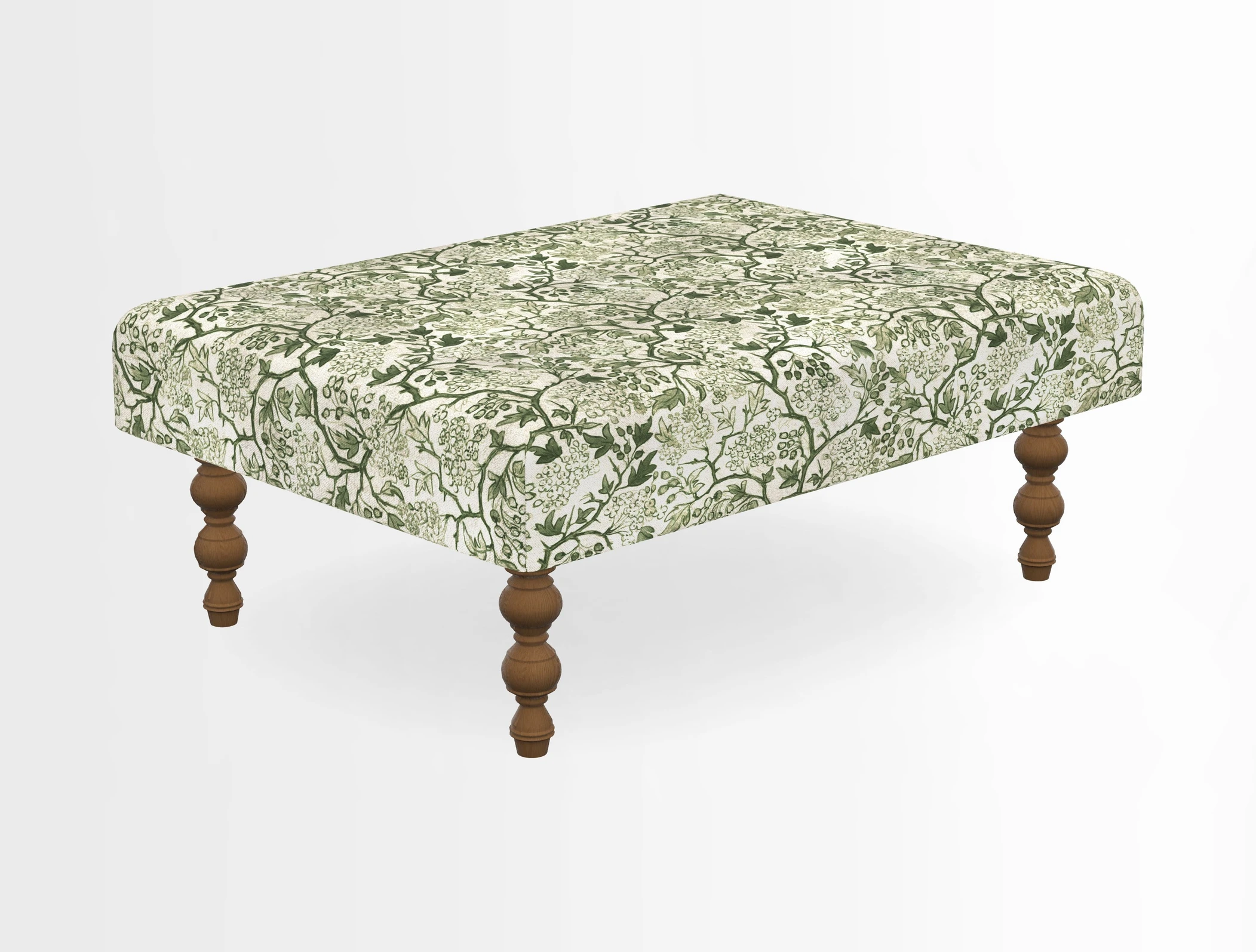 Porthallow Footstool in V&A Threads of India Sulawesi Splendour Indra Winter