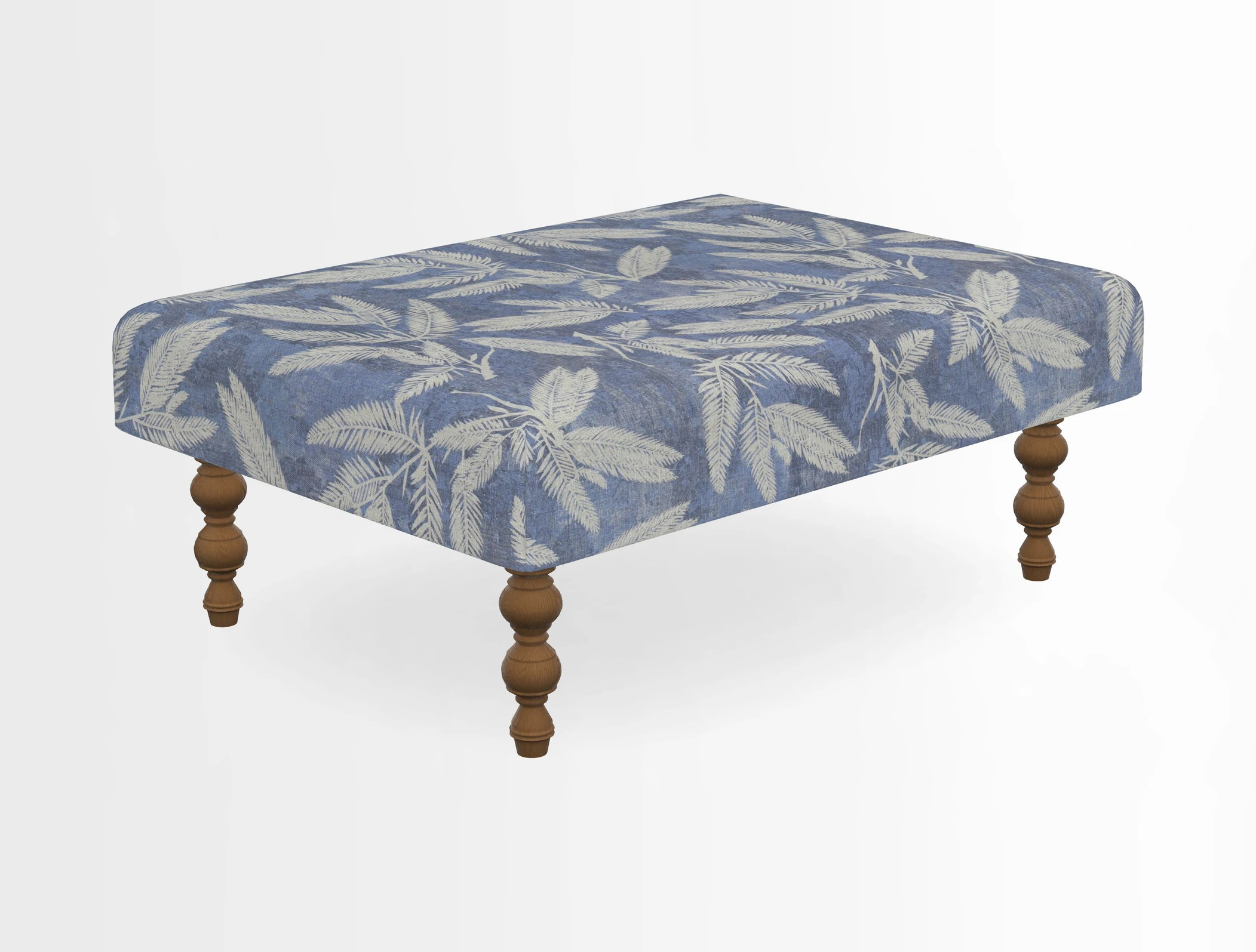 Porthallow Footstool in V&A Threads of India Sulawesi Splendour Indra Winter