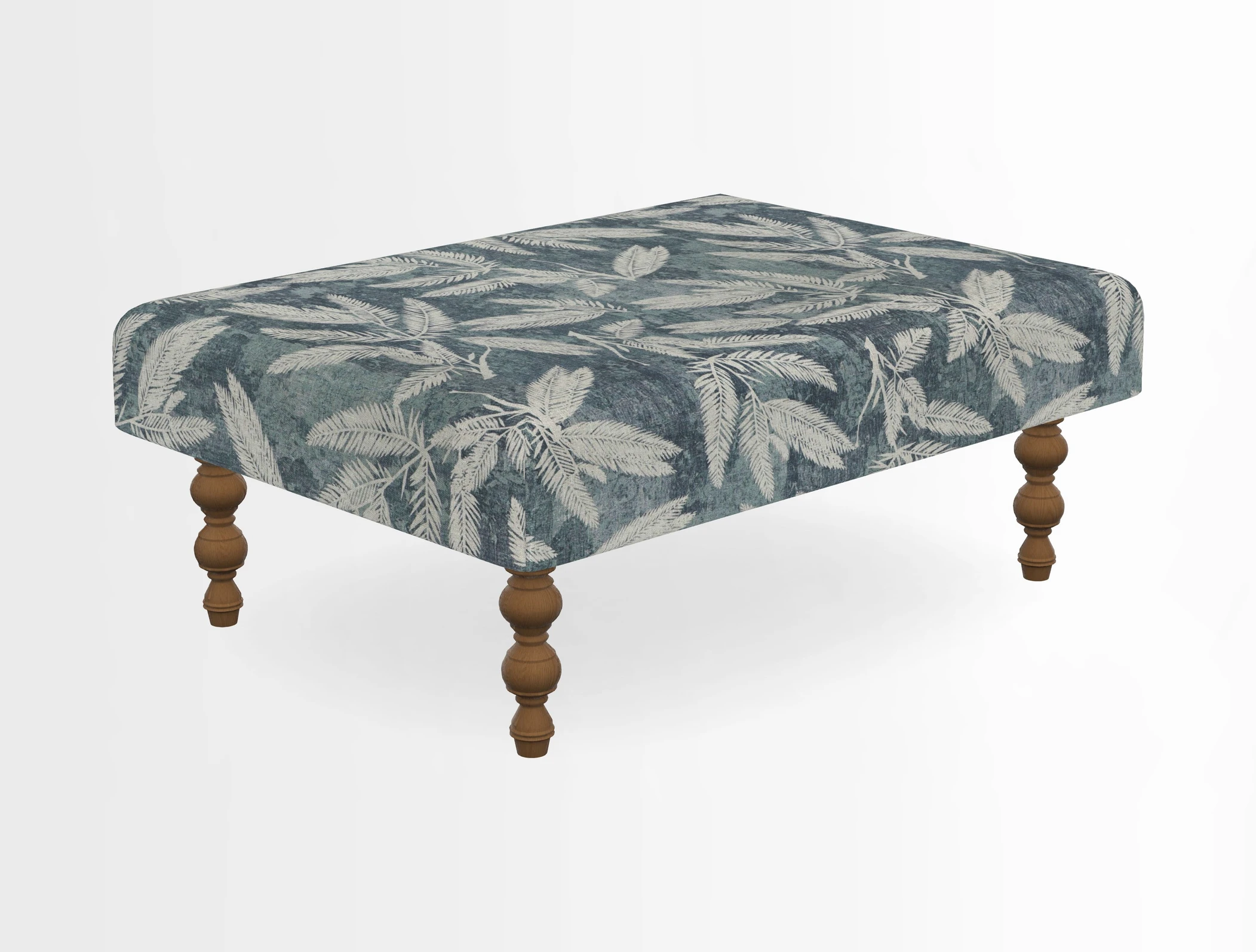 Porthallow Footstool in V&A Threads of India Sulawesi Splendour Indra Winter