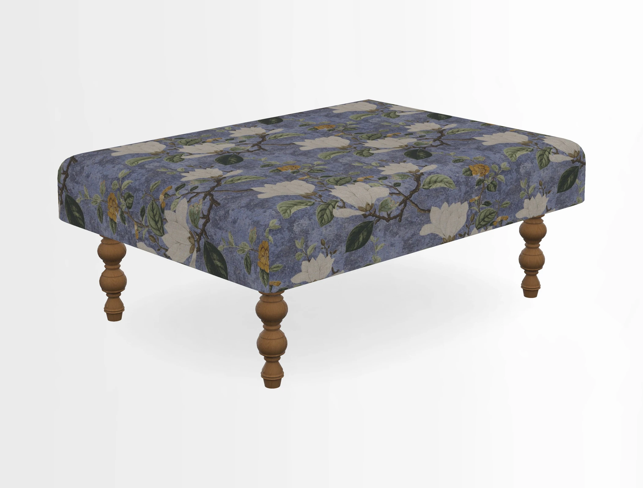 Porthallow Footstool in V&A Threads of India Sulawesi Splendour Indra Winter
