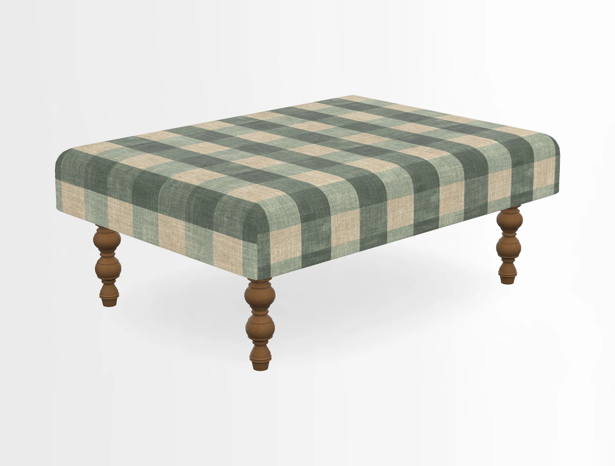 Porthallow Footstool in V&A Threads of India Sulawesi Splendour Indra Winter