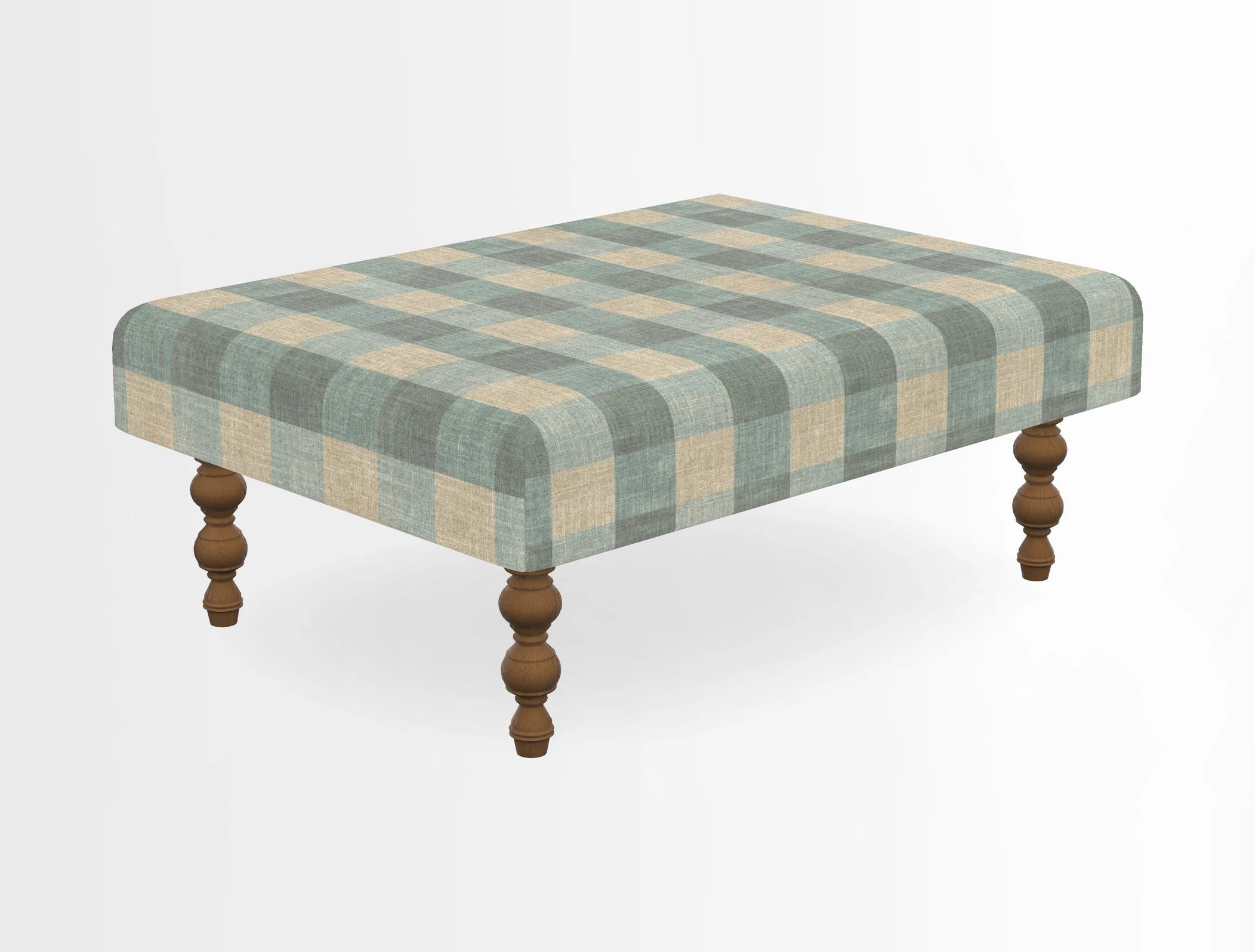Porthallow Footstool in V&A Threads of India Sulawesi Splendour Indra Winter