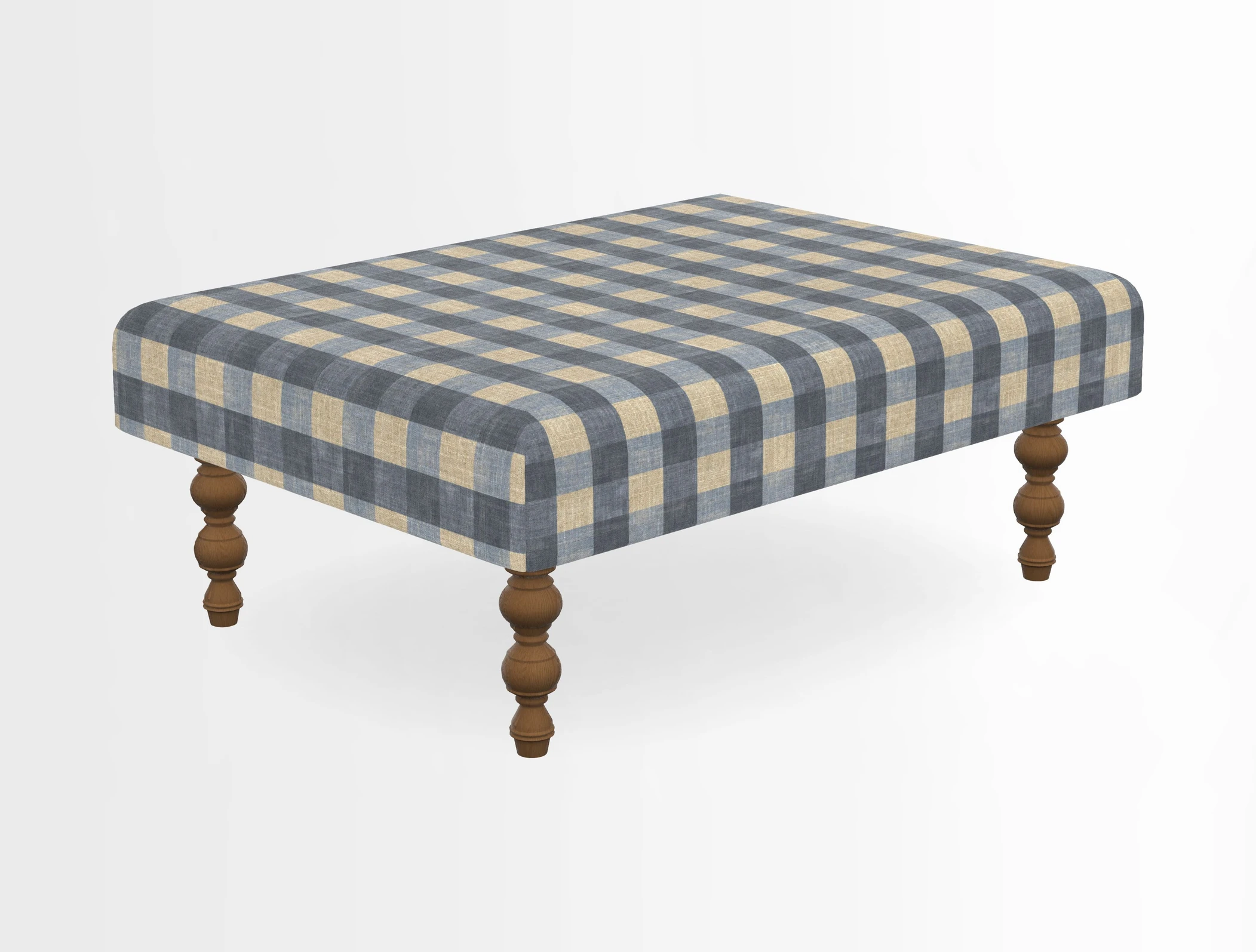 Porthallow Footstool in V&A Threads of India Sulawesi Splendour Indra Winter