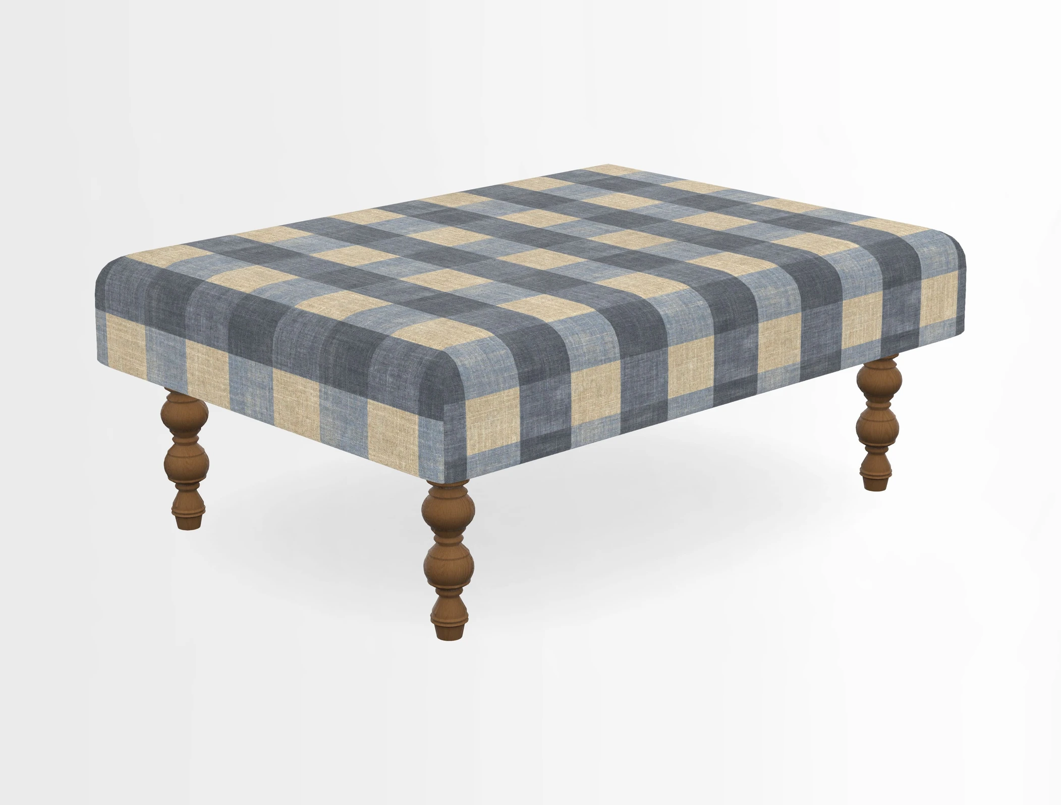 Porthallow Footstool in V&A Threads of India Sulawesi Splendour Indra Winter