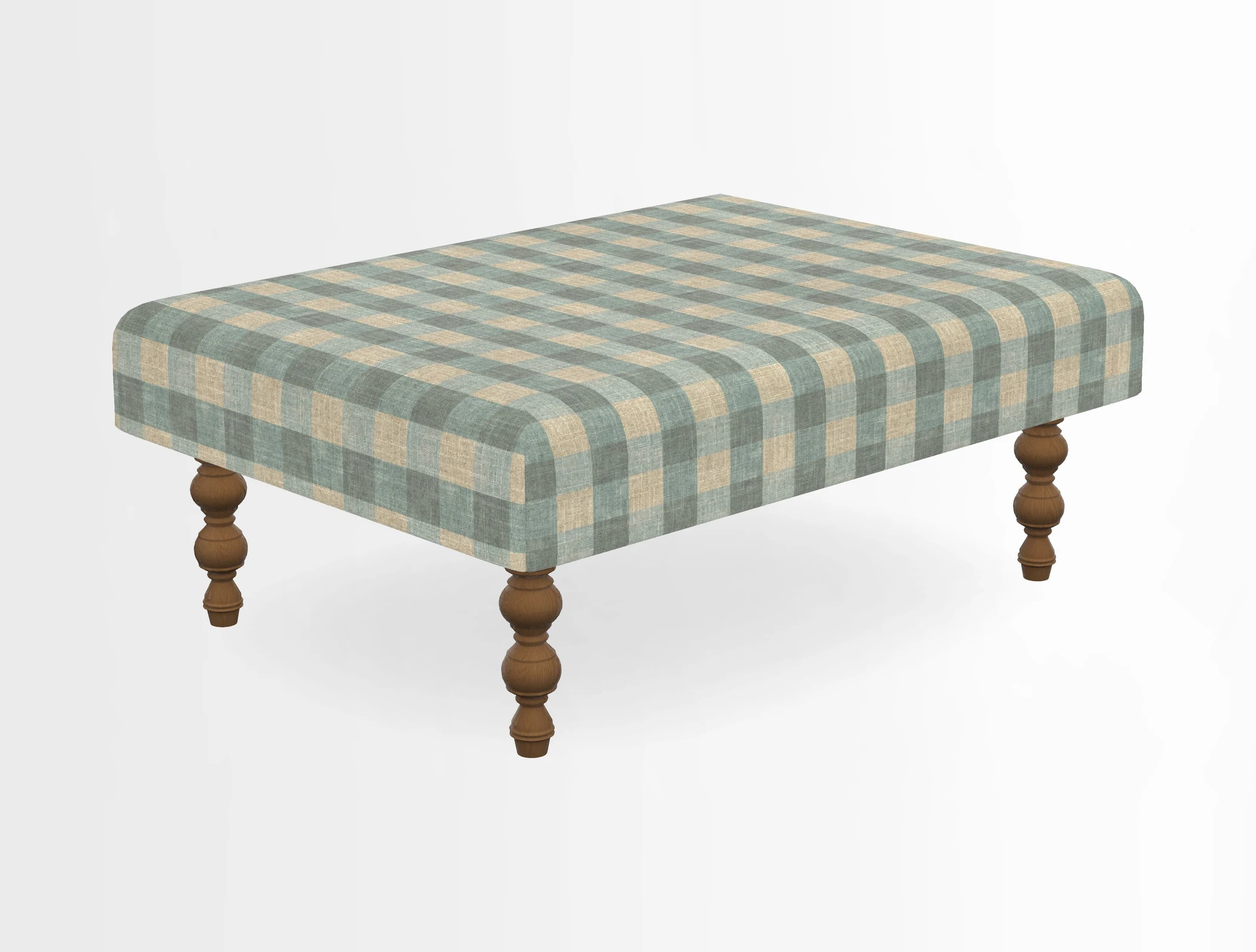 Porthallow Footstool in V&A Threads of India Sulawesi Splendour Indra Winter