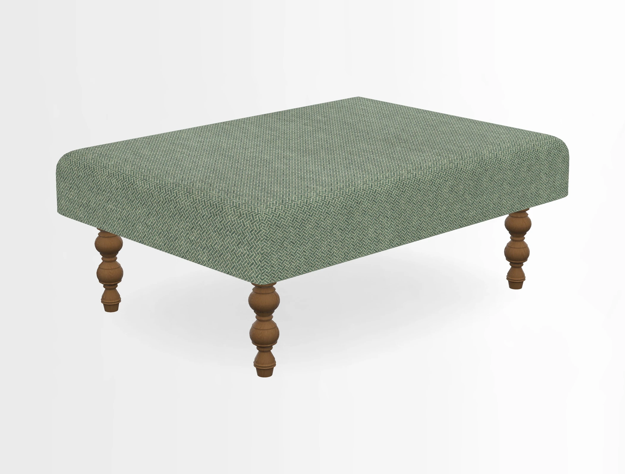 Porthallow Footstool in V&A Threads of India Sulawesi Splendour Indra Winter