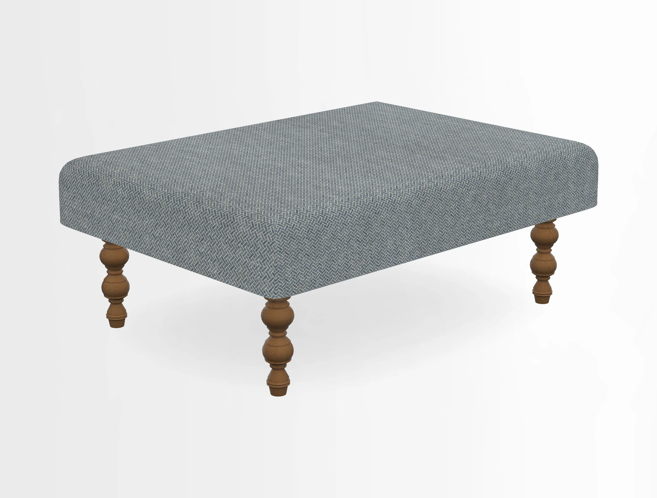 Porthallow Footstool in V&A Threads of India Sulawesi Splendour Indra Winter