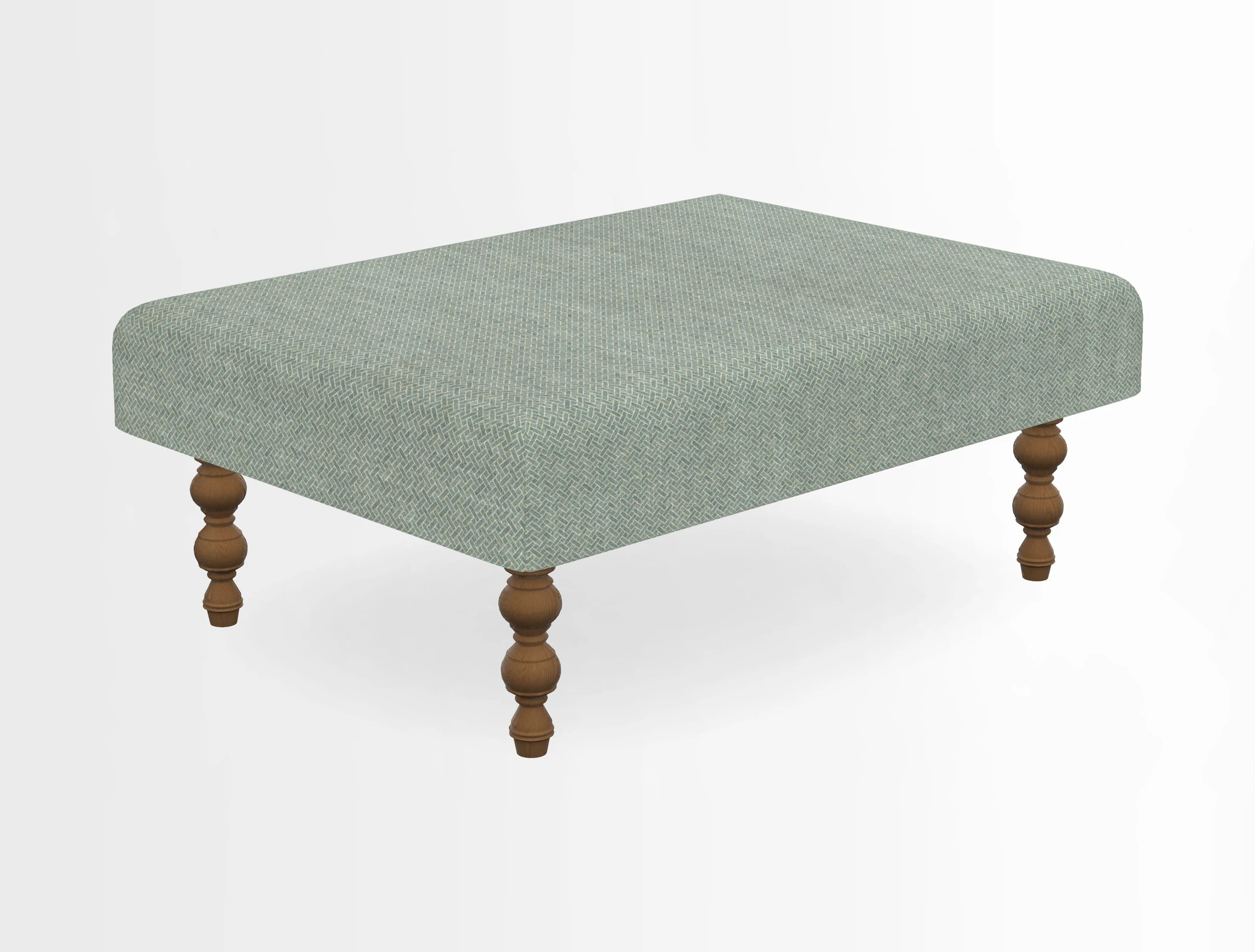 Porthallow Footstool in V&A Threads of India Sulawesi Splendour Indra Winter