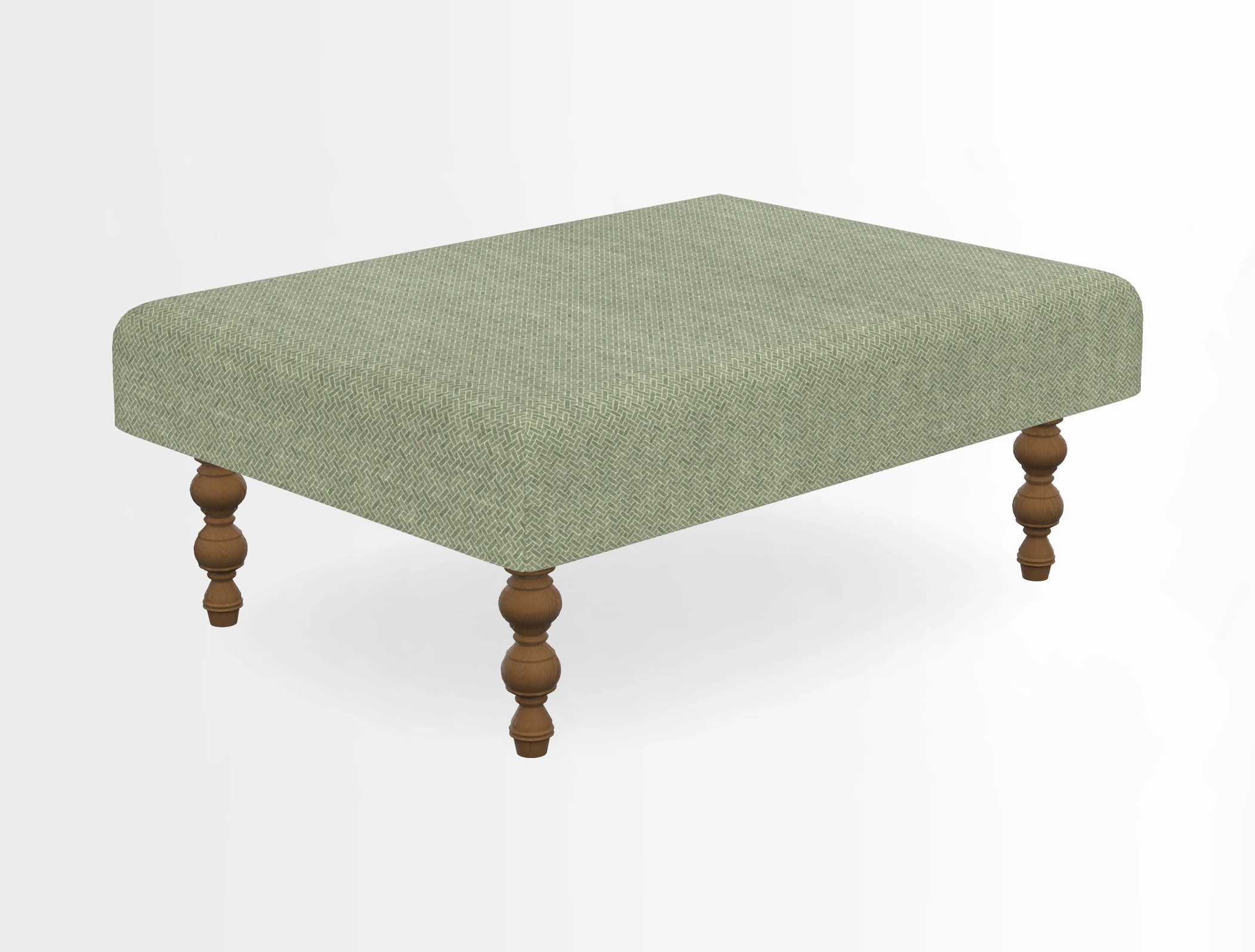 Porthallow Footstool in V&A Threads of India Sulawesi Splendour Indra Winter