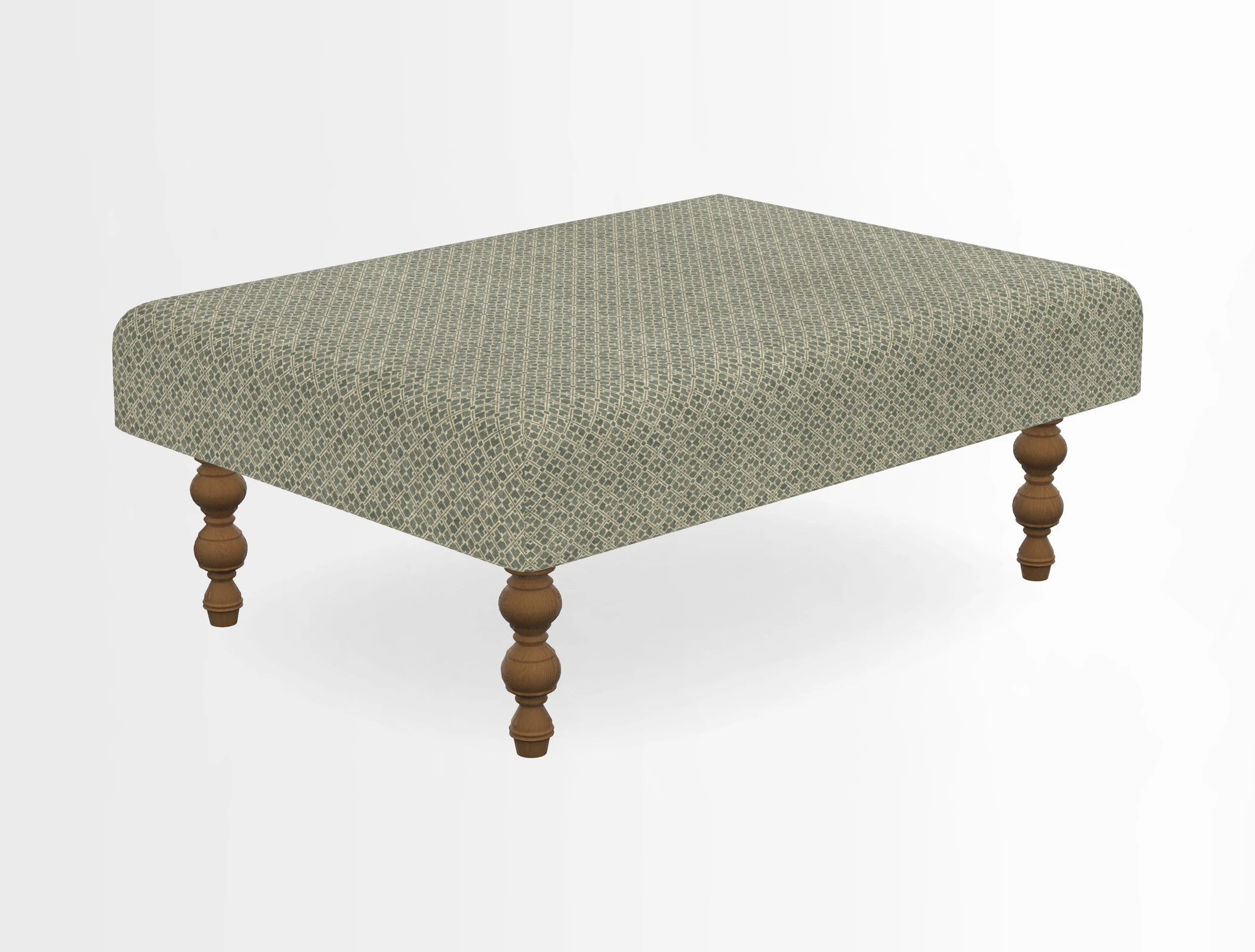 Porthallow Footstool in V&A Threads of India Sulawesi Splendour Indra Winter