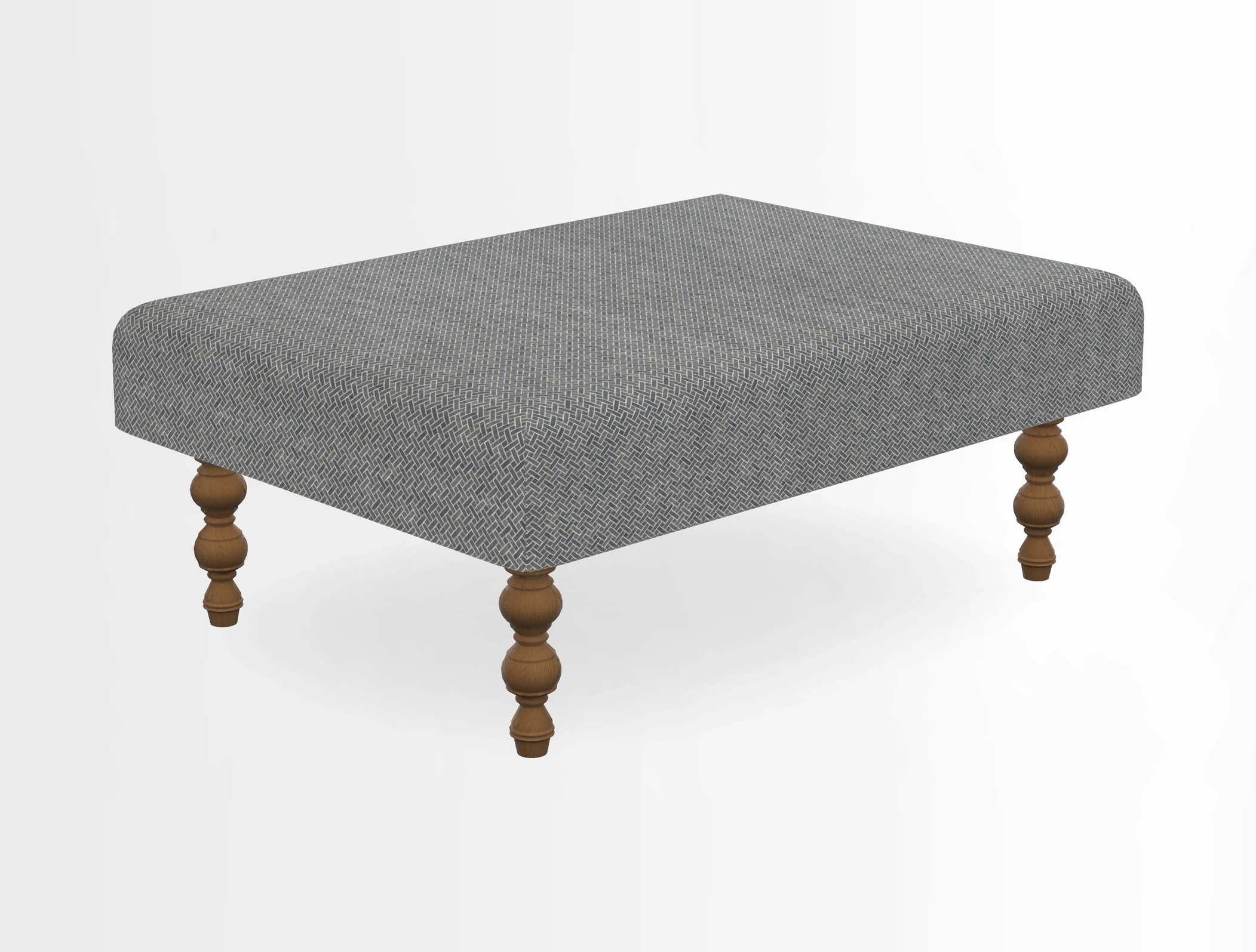 Porthallow Footstool in V&A Threads of India Sulawesi Splendour Indra Winter