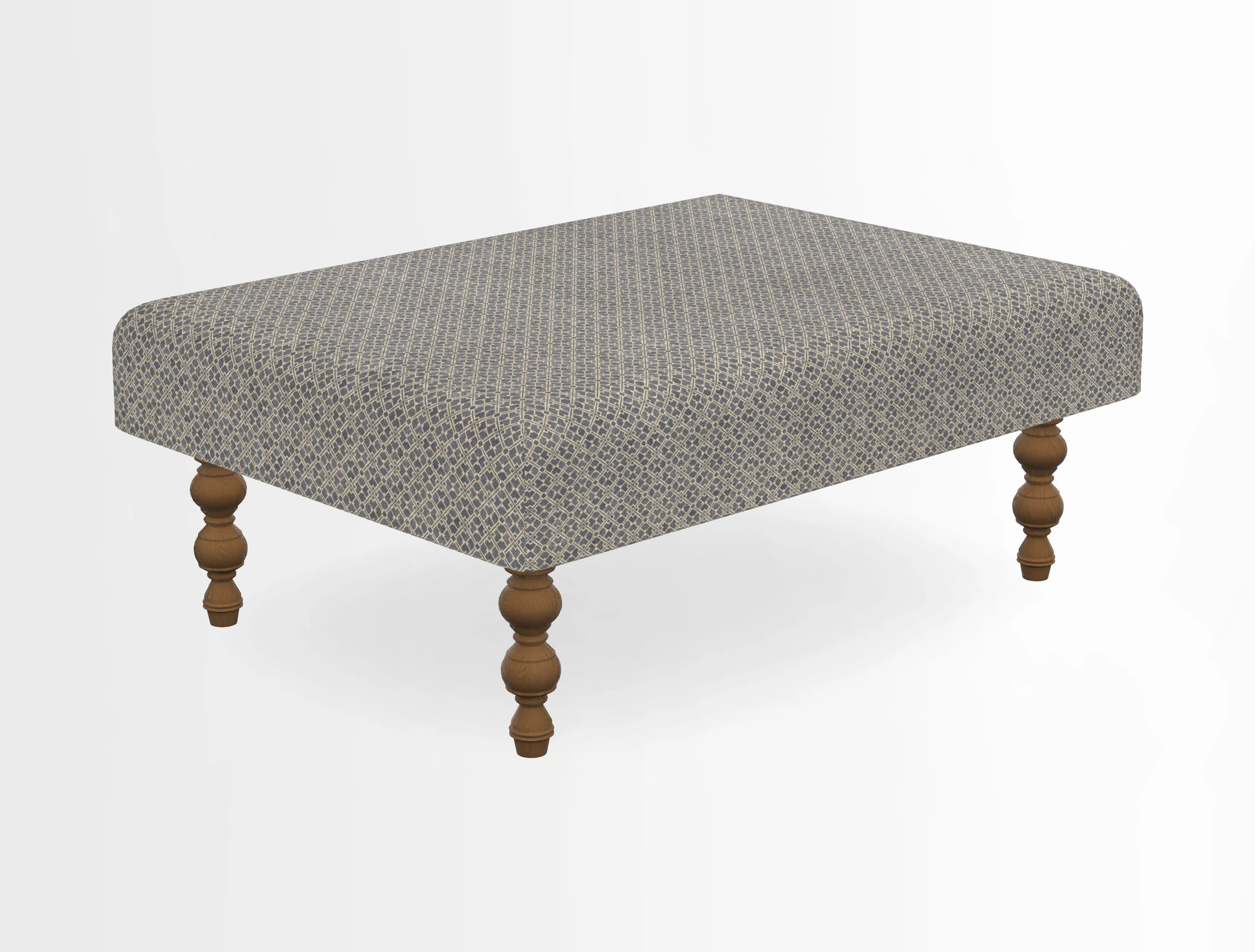 Porthallow Footstool in V&A Threads of India Sulawesi Splendour Indra Winter