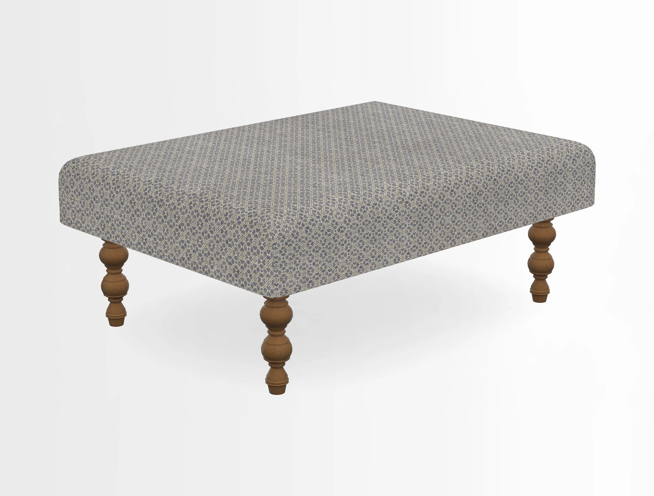 Porthallow Footstool in V&A Threads of India Sulawesi Splendour Indra Winter