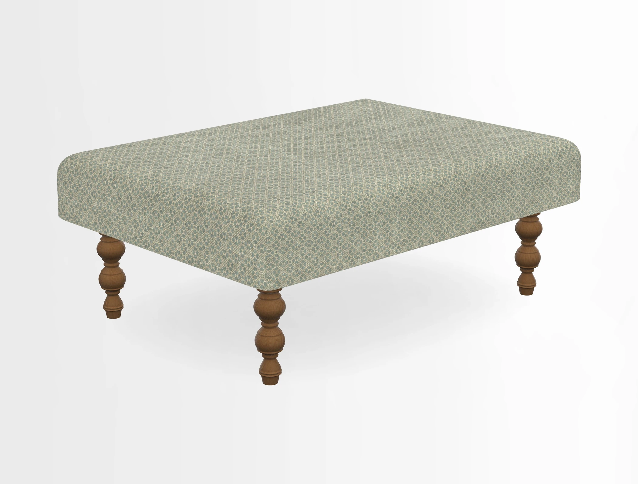 Porthallow Footstool in V&A Threads of India Sulawesi Splendour Indra Winter