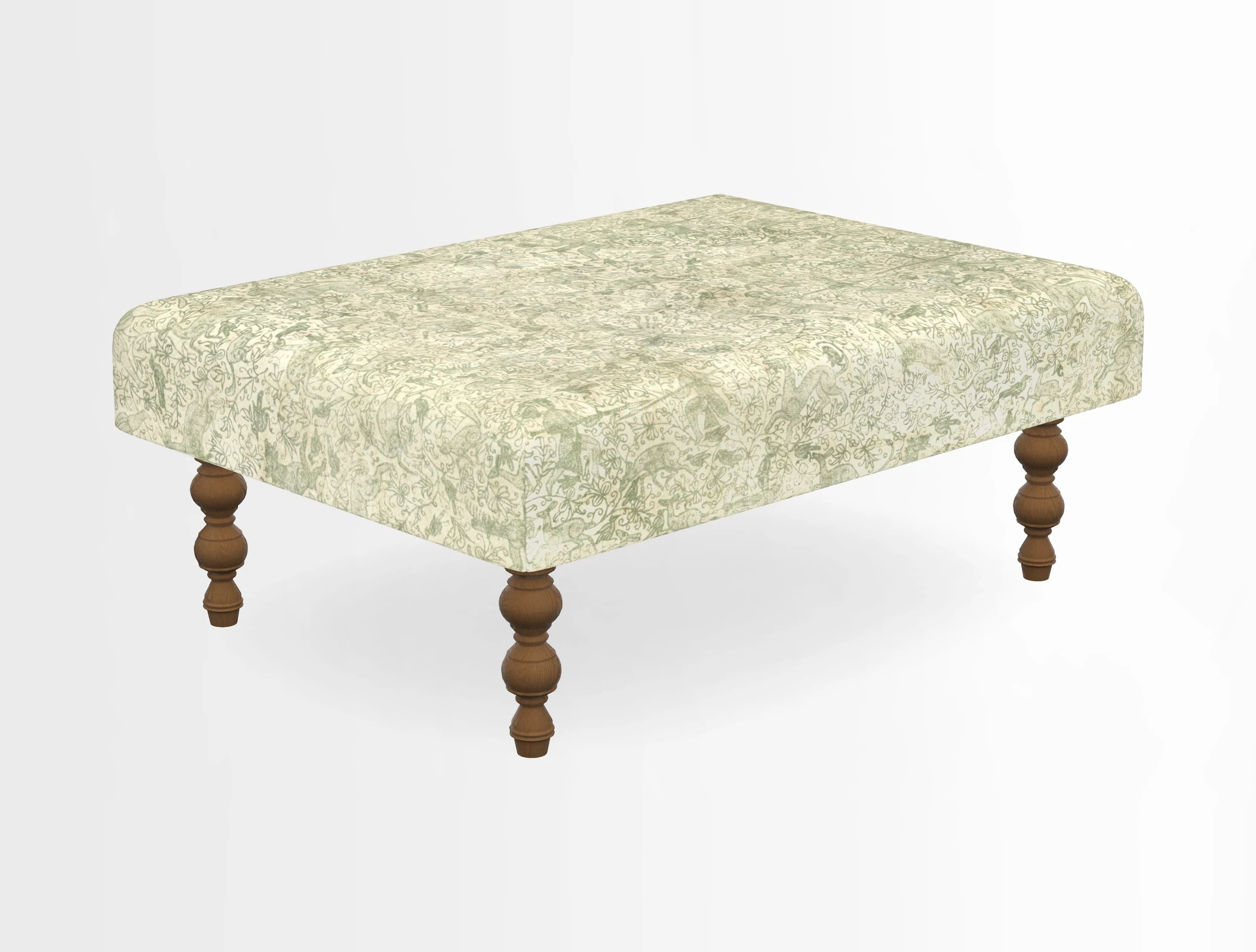 Porthallow Footstool in V&A Threads of India Sulawesi Splendour Indra Winter