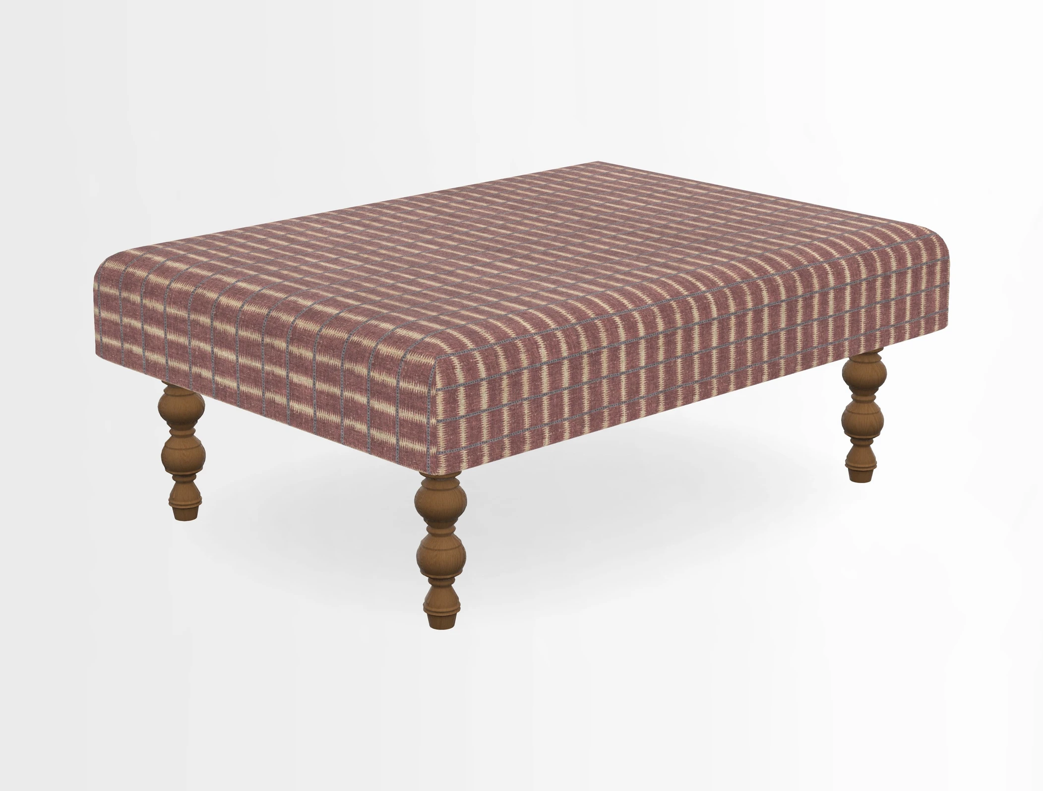 Porthallow Footstool in V&A Threads of India Sulawesi Splendour Indra Winter