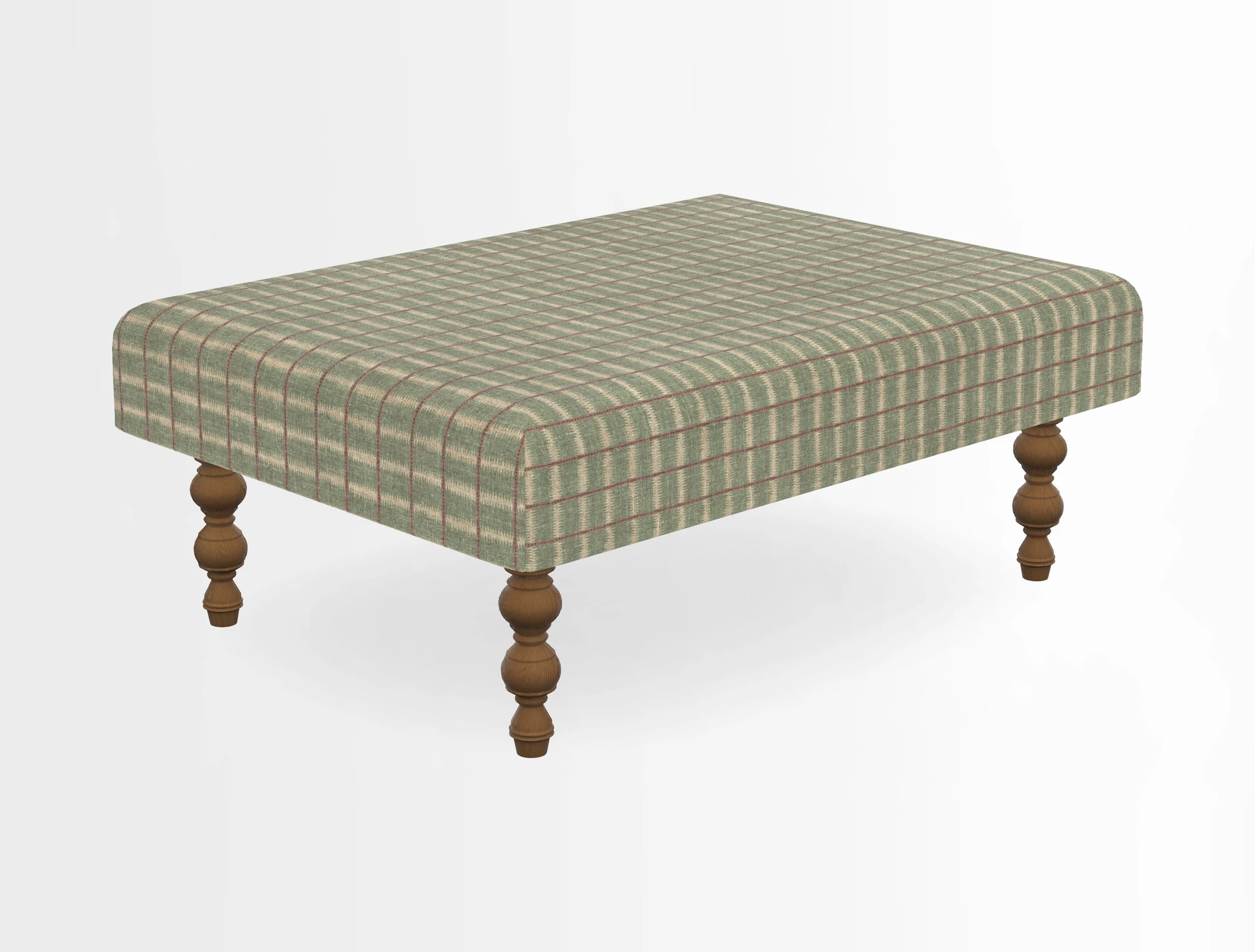 Porthallow Footstool in V&A Threads of India Sulawesi Splendour Indra Winter
