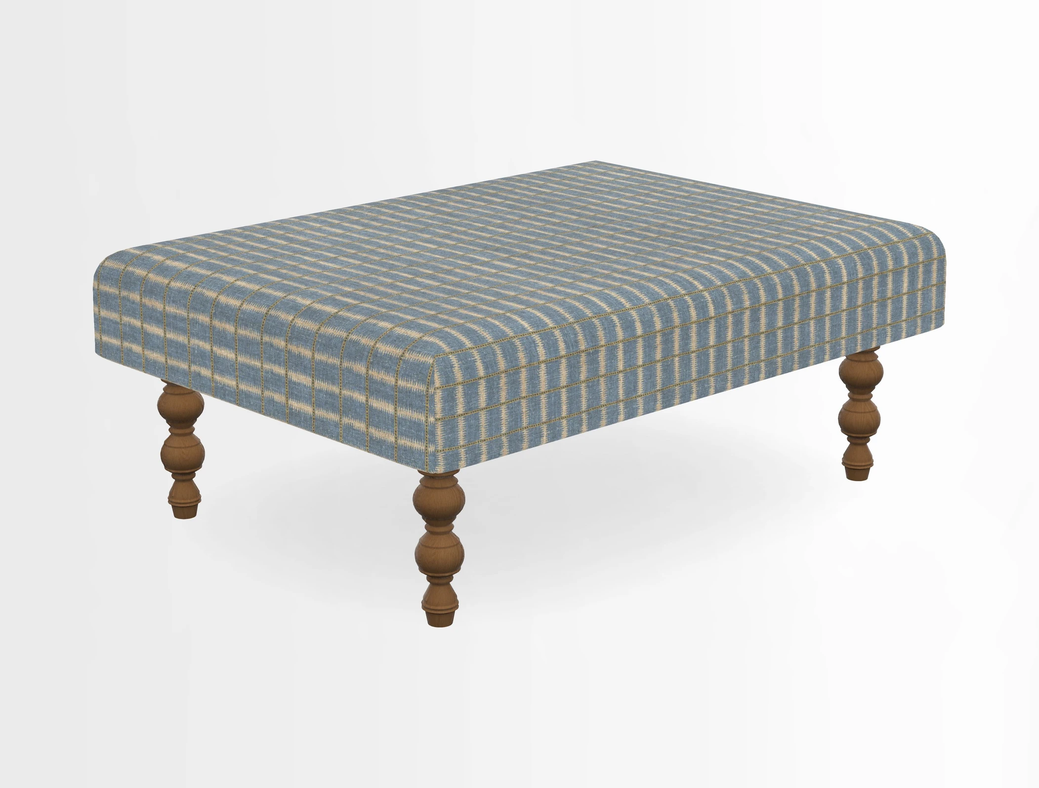 Porthallow Footstool in V&A Threads of India Sulawesi Splendour Indra Winter