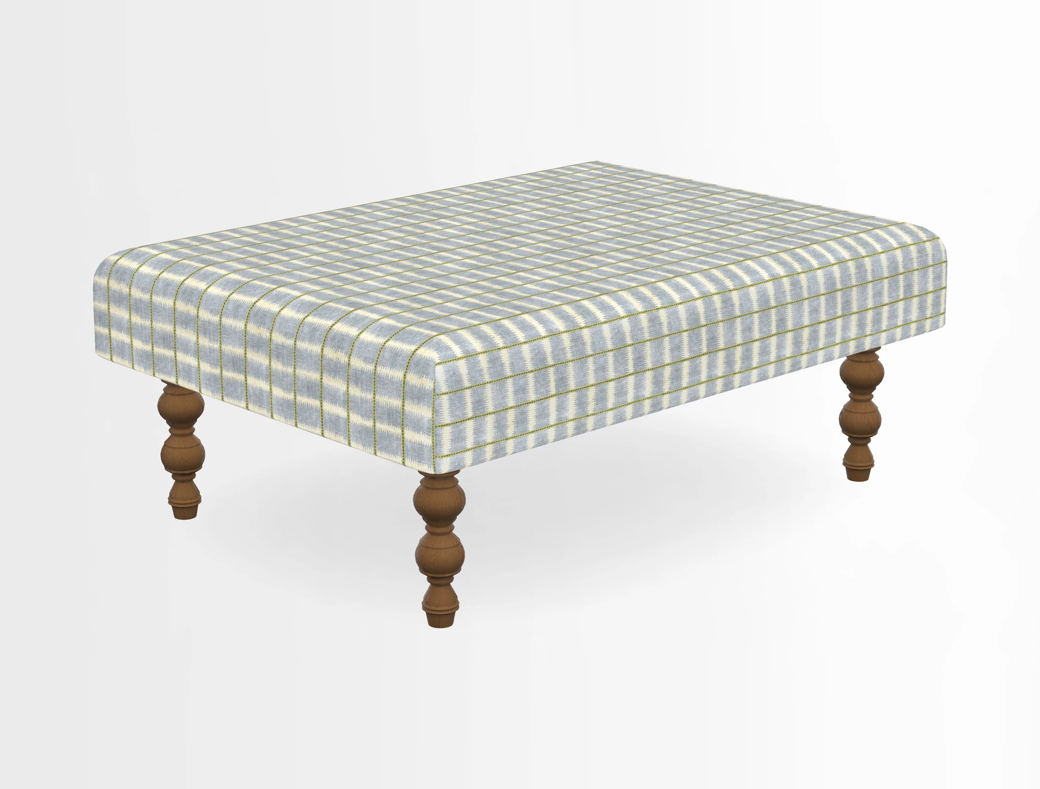 Porthallow Footstool in V&A Threads of India Sulawesi Splendour Indra Winter