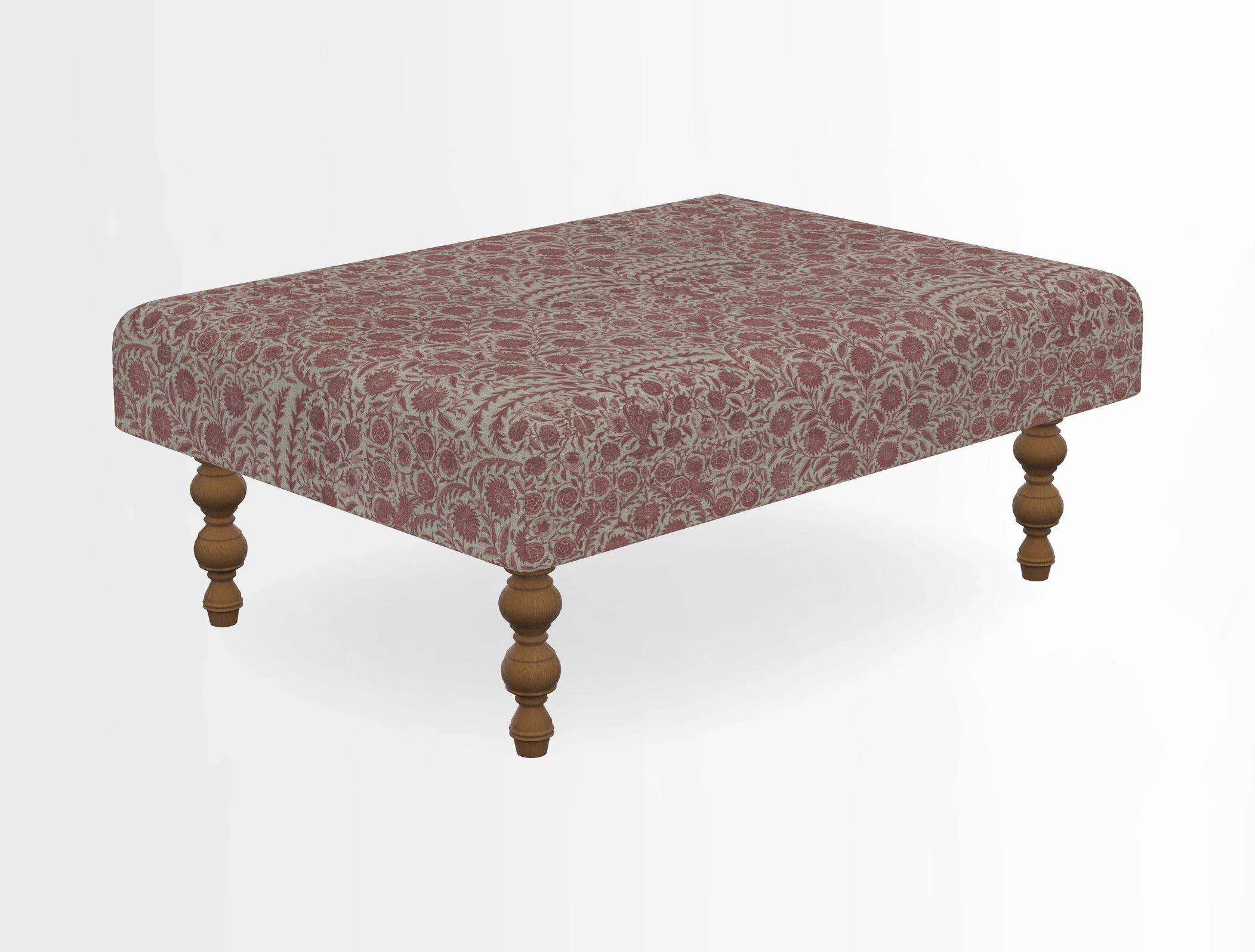 Porthallow Footstool in V&A Threads of India Sulawesi Splendour Indra Winter