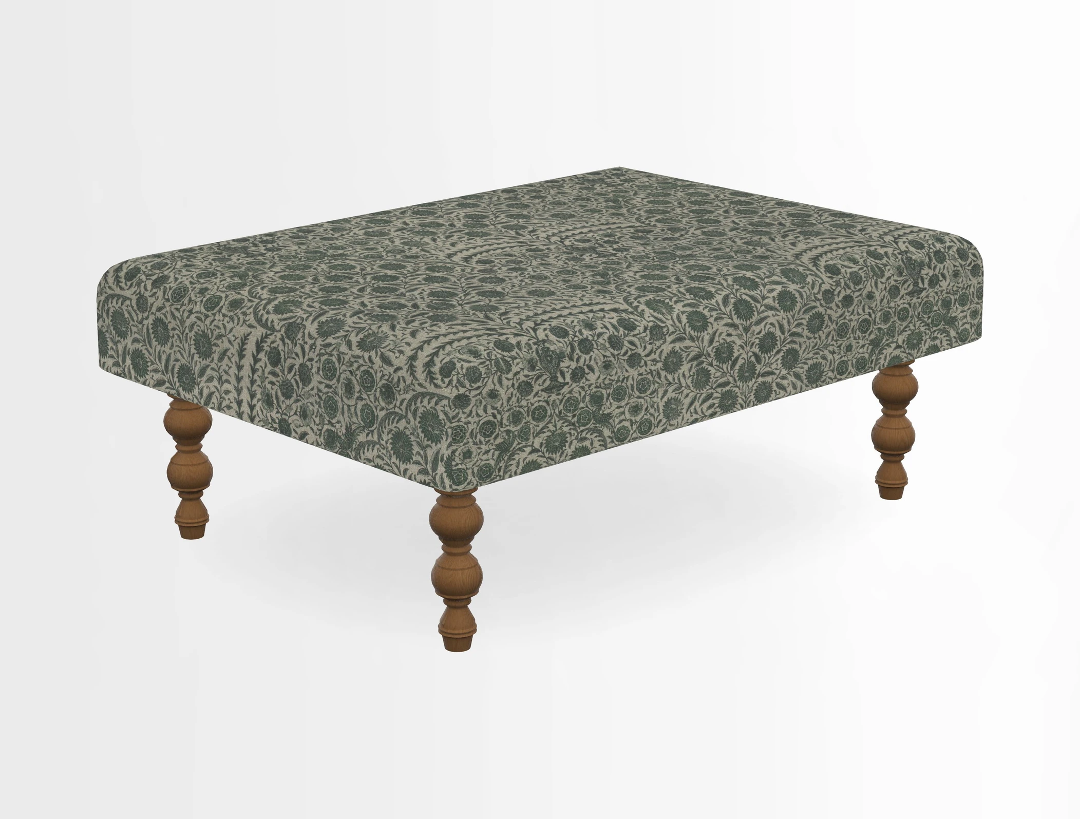 Porthallow Footstool in V&A Threads of India Sulawesi Splendour Indra Winter