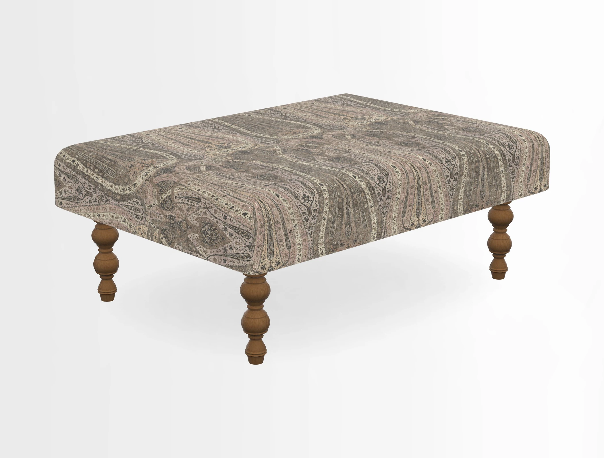 Porthallow Footstool in V&A Threads of India Sulawesi Splendour Indra Winter