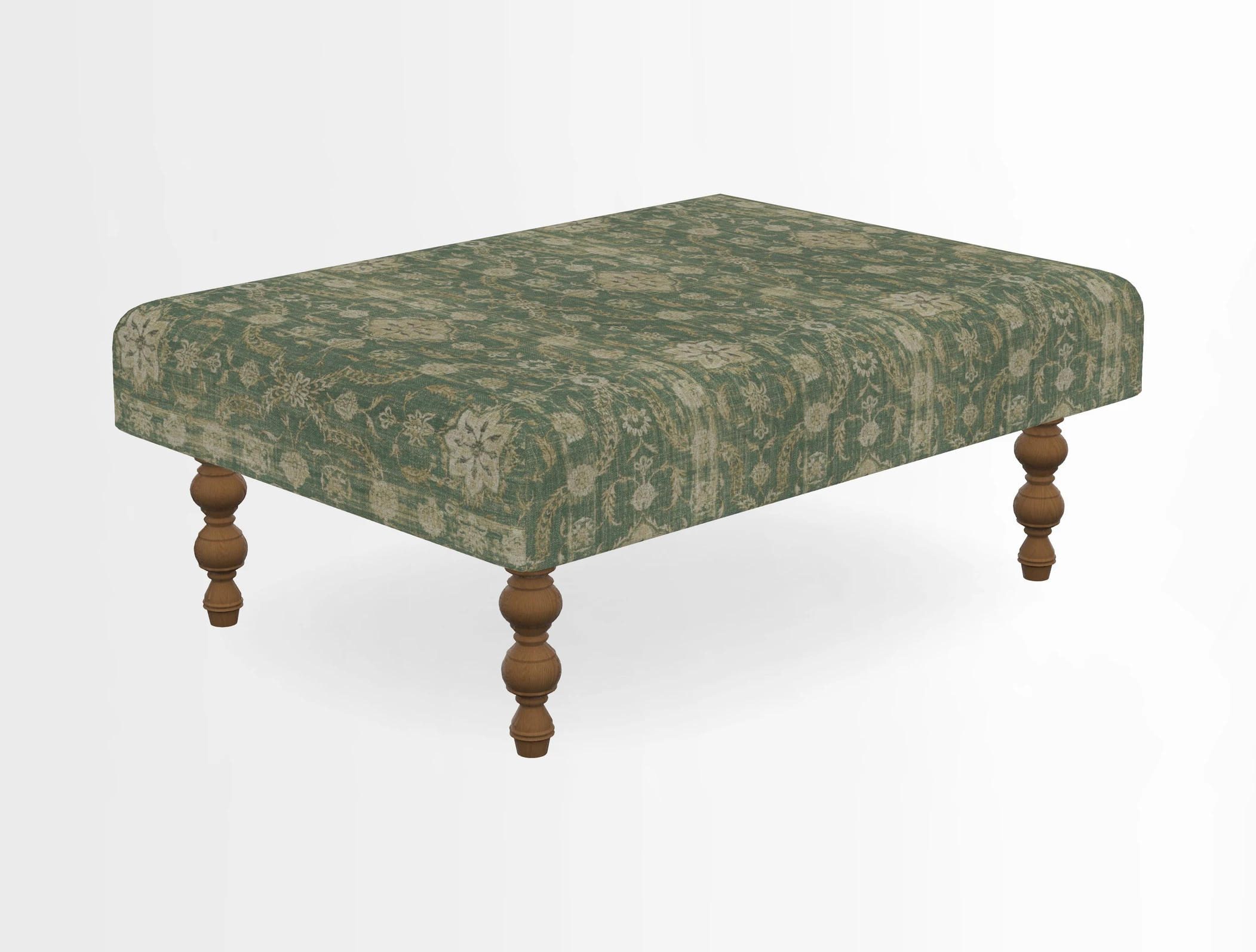 Porthallow Footstool in V&A Threads of India Sulawesi Splendour Indra Winter