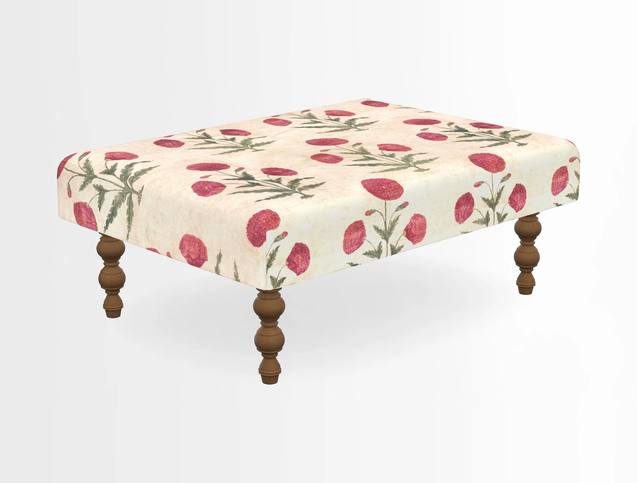 Porthallow Footstool in V&A Threads of India Sulawesi Splendour Indra Winter