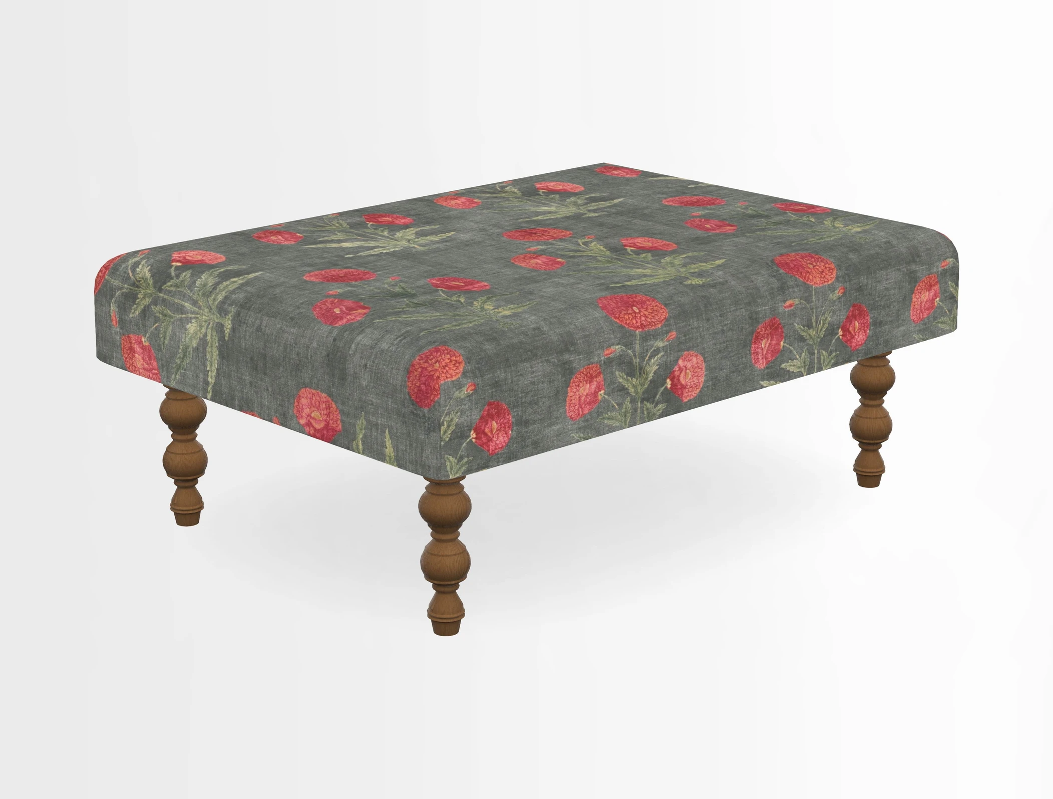 Porthallow Footstool in V&A Threads of India Sulawesi Splendour Indra Winter