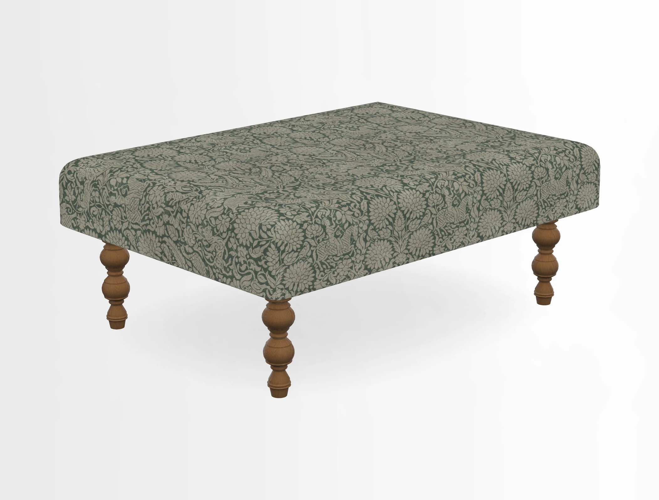 Porthallow Footstool in V&A Threads of India Sulawesi Splendour Indra Winter
