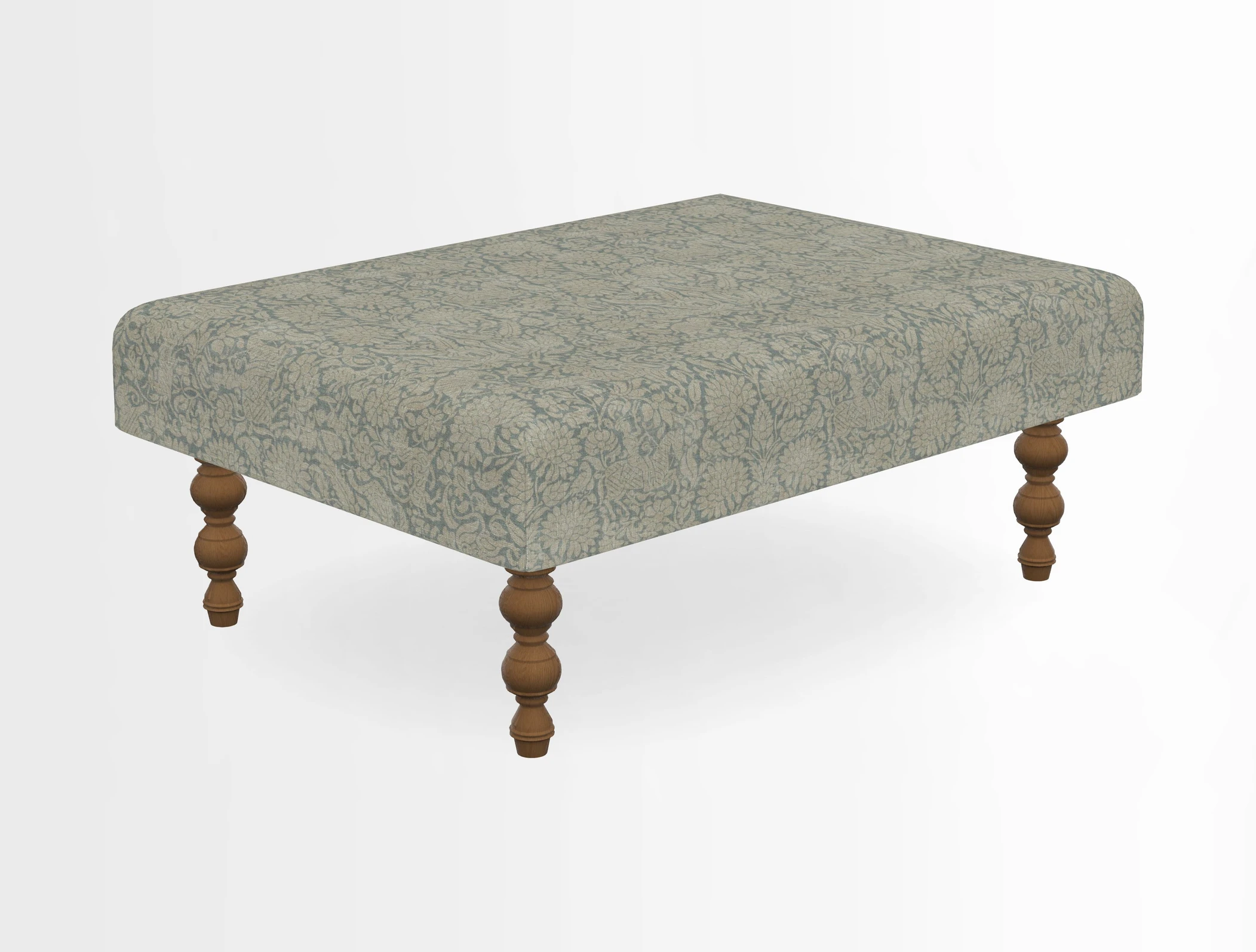 Porthallow Footstool in V&A Threads of India Sulawesi Splendour Indra Winter
