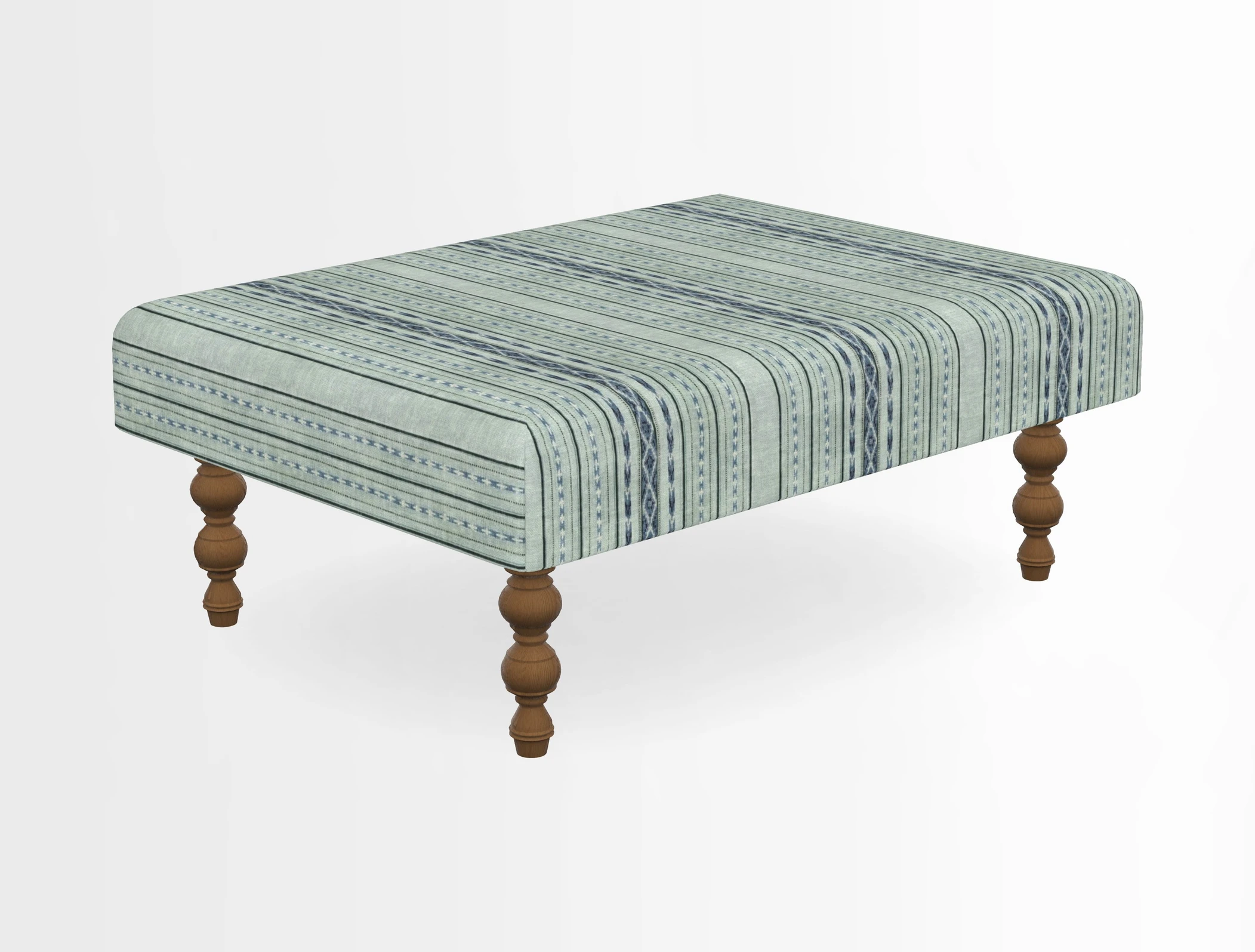 Porthallow Footstool in V&A Threads of India Sulawesi Splendour Indra Winter