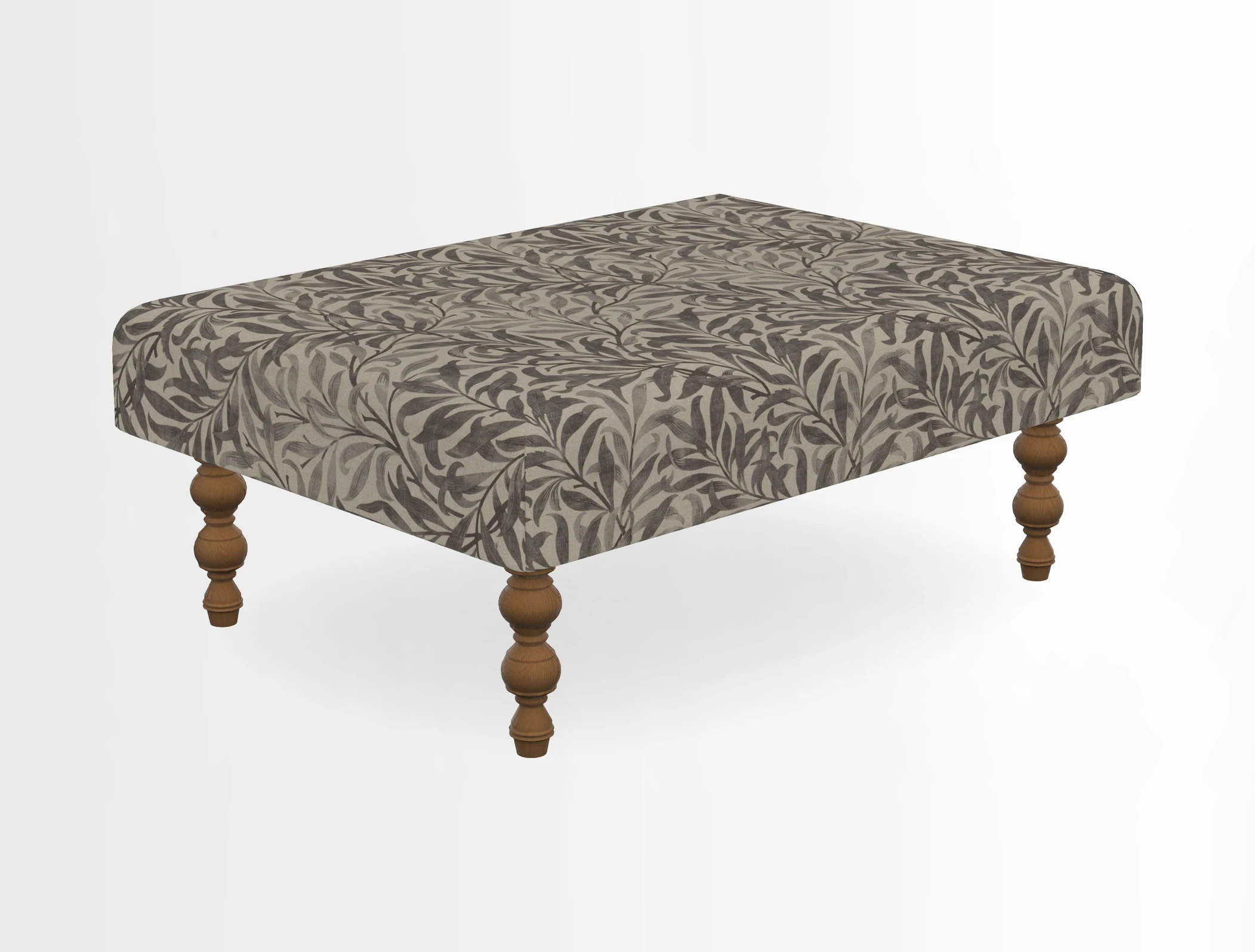 Porthallow Footstool in V&A Threads of India Sulawesi Splendour Indra Winter