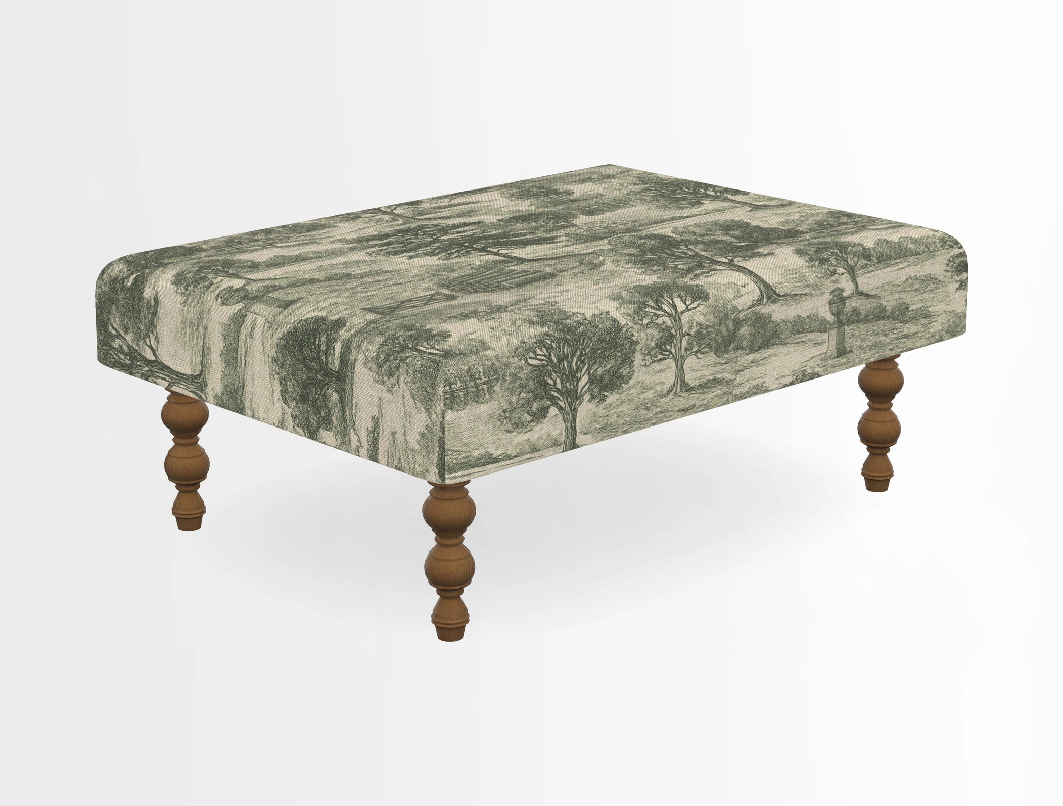 Porthallow Footstool in V&A Threads of India Sulawesi Splendour Indra Winter