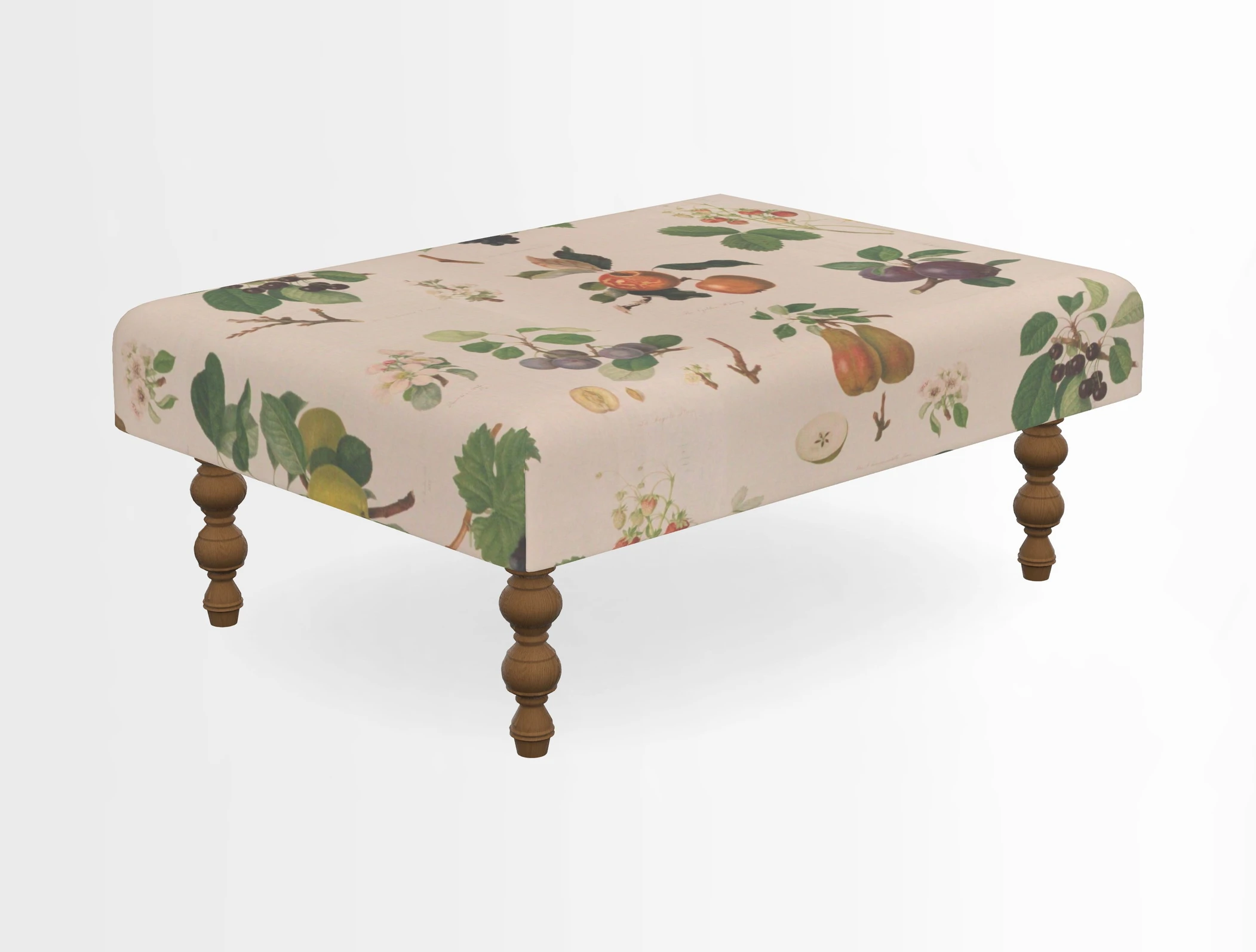 Porthallow Footstool in V&A Threads of India Sulawesi Splendour Indra Winter