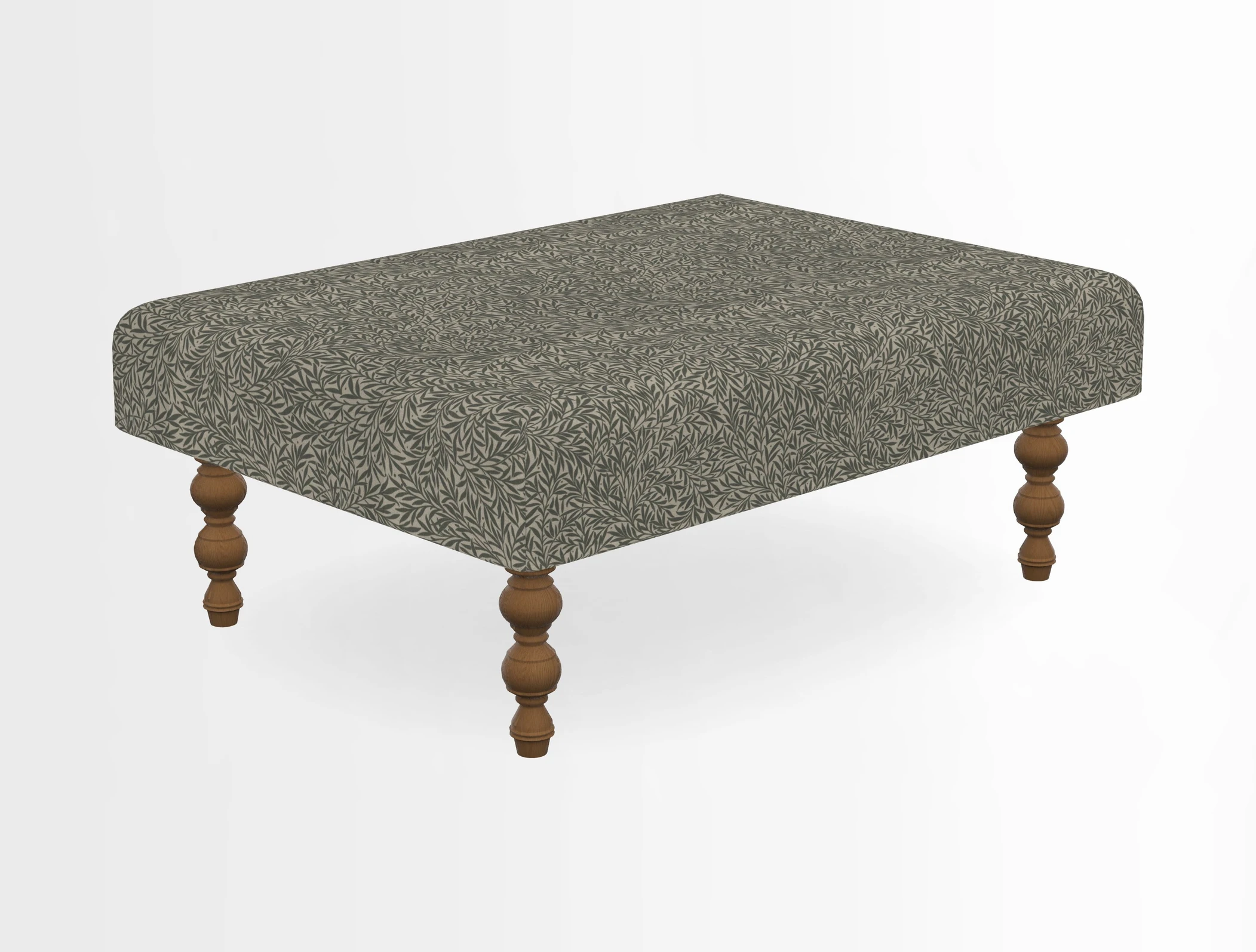 Porthallow Footstool in V&A Threads of India Sulawesi Splendour Indra Winter