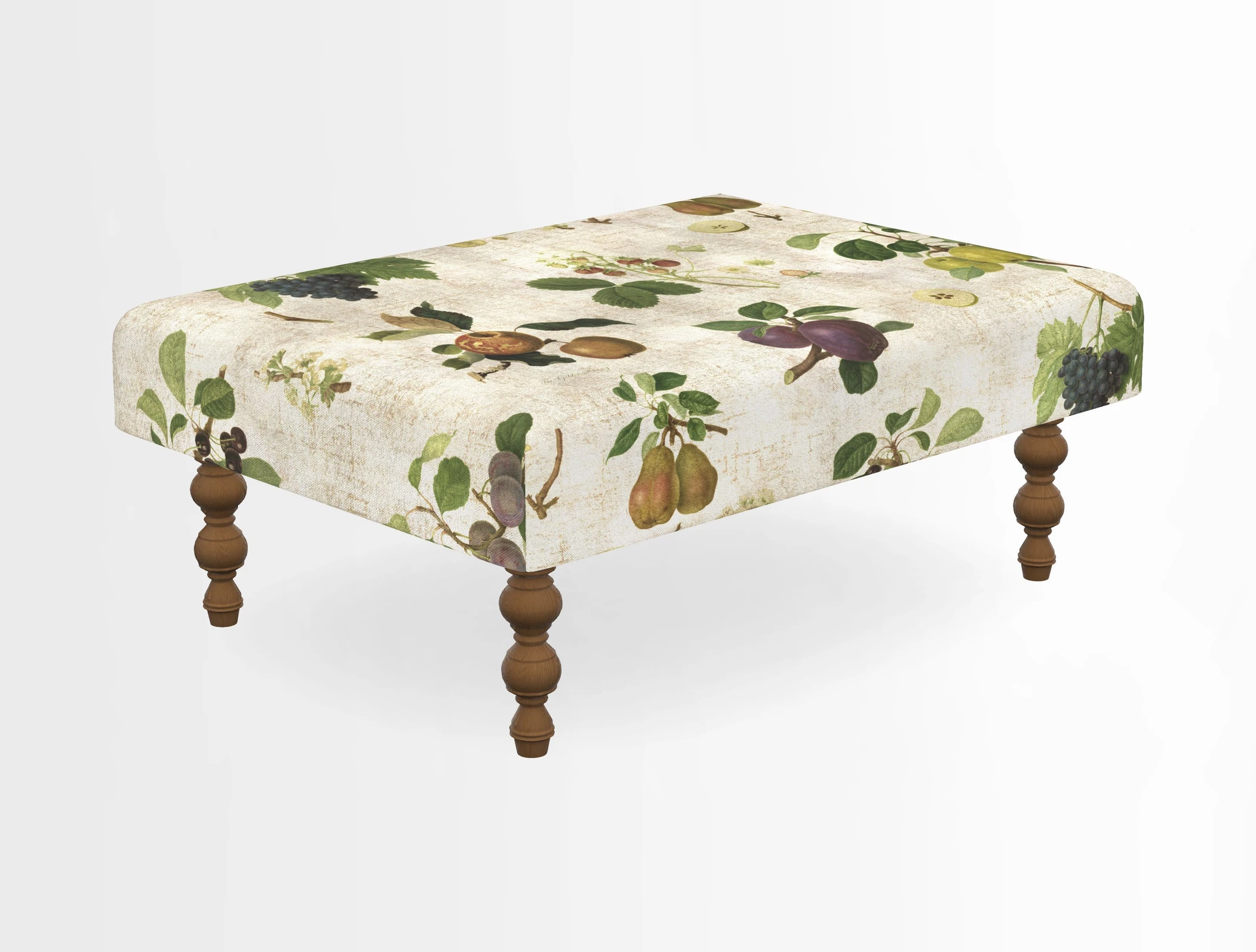 Porthallow Footstool in V&A Threads of India Sulawesi Splendour Indra Winter