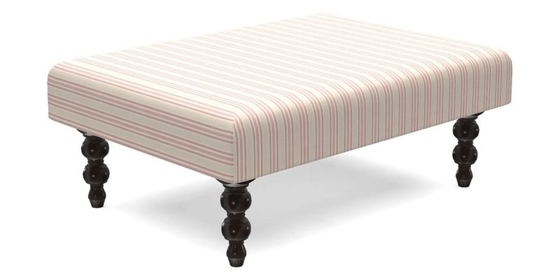 Porthallow Footstool in V&A Threads of India Sulawesi Splendour Indra Winter