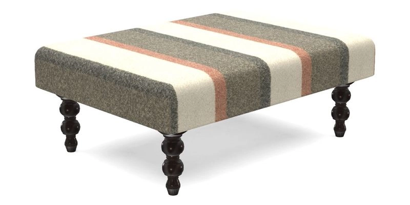 Porthallow Footstool in V&A Threads of India Sulawesi Splendour Indra Winter