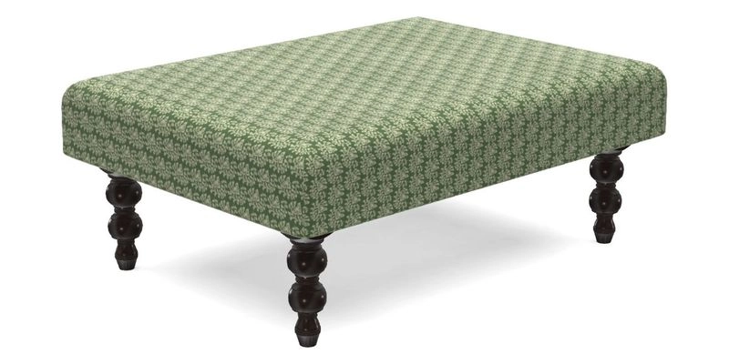 Porthallow Footstool in V&A Threads of India Sulawesi Splendour Indra Winter