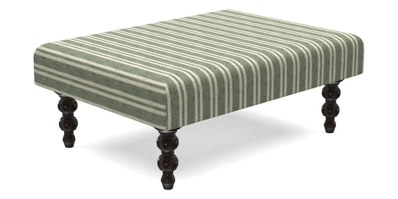 Porthallow Footstool in V&A Threads of India Sulawesi Splendour Indra Winter