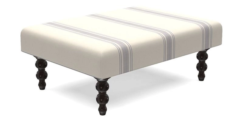 Porthallow Footstool in V&A Threads of India Sulawesi Splendour Indra Winter