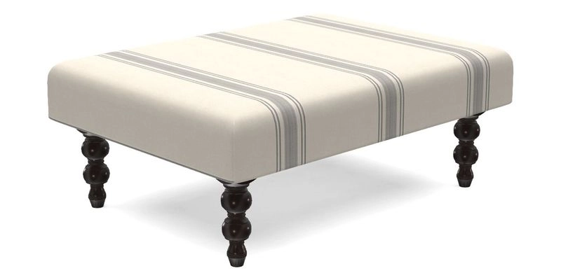 Porthallow Footstool in V&A Threads of India Sulawesi Splendour Indra Winter