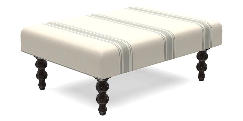 Porthallow Footstool in V&A Threads of India Sulawesi Splendour Indra Winter