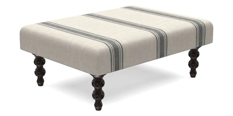 Porthallow Footstool in V&A Threads of India Sulawesi Splendour Indra Winter