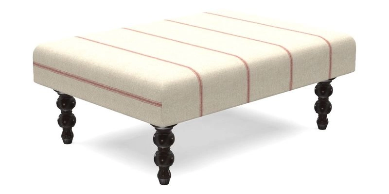 Porthallow Footstool in V&A Threads of India Sulawesi Splendour Indra Winter