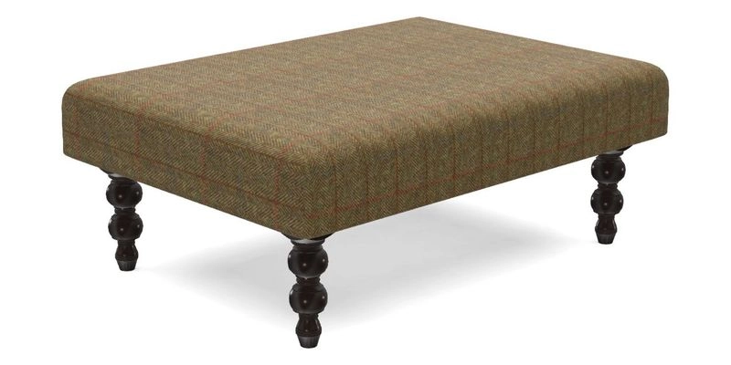Porthallow Footstool in V&A Threads of India Sulawesi Splendour Indra Winter Porthallow Footstool in V&A Threads of India Sulawesi Splendour Indra Winter