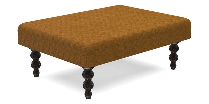 Porthallow Footstool in V&A Threads of India Sulawesi Splendour Indra Winter